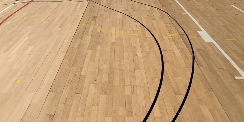 La pluja ha bufat diferents parts de la pista del Pavelló 2 de la ZEM Rambla del Celler. FOTO: Àlex López Puig