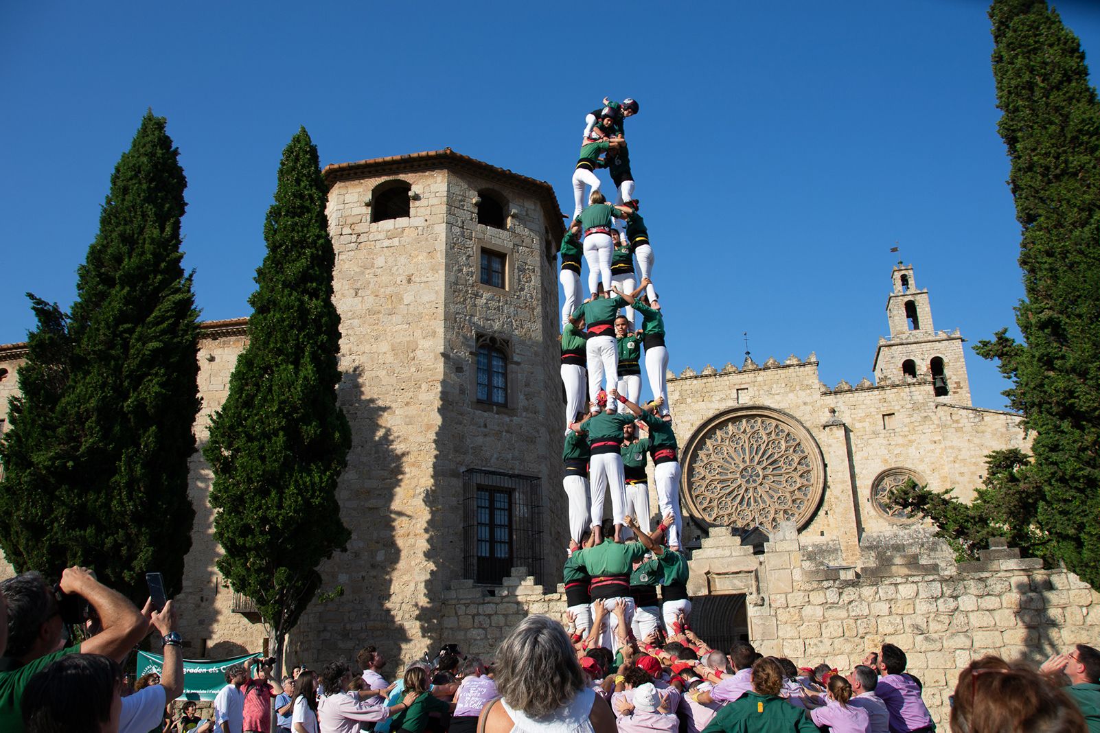 Els Gausacs en la Diada Castellera de Sant Cugat. FOTO: Silvia Polanco