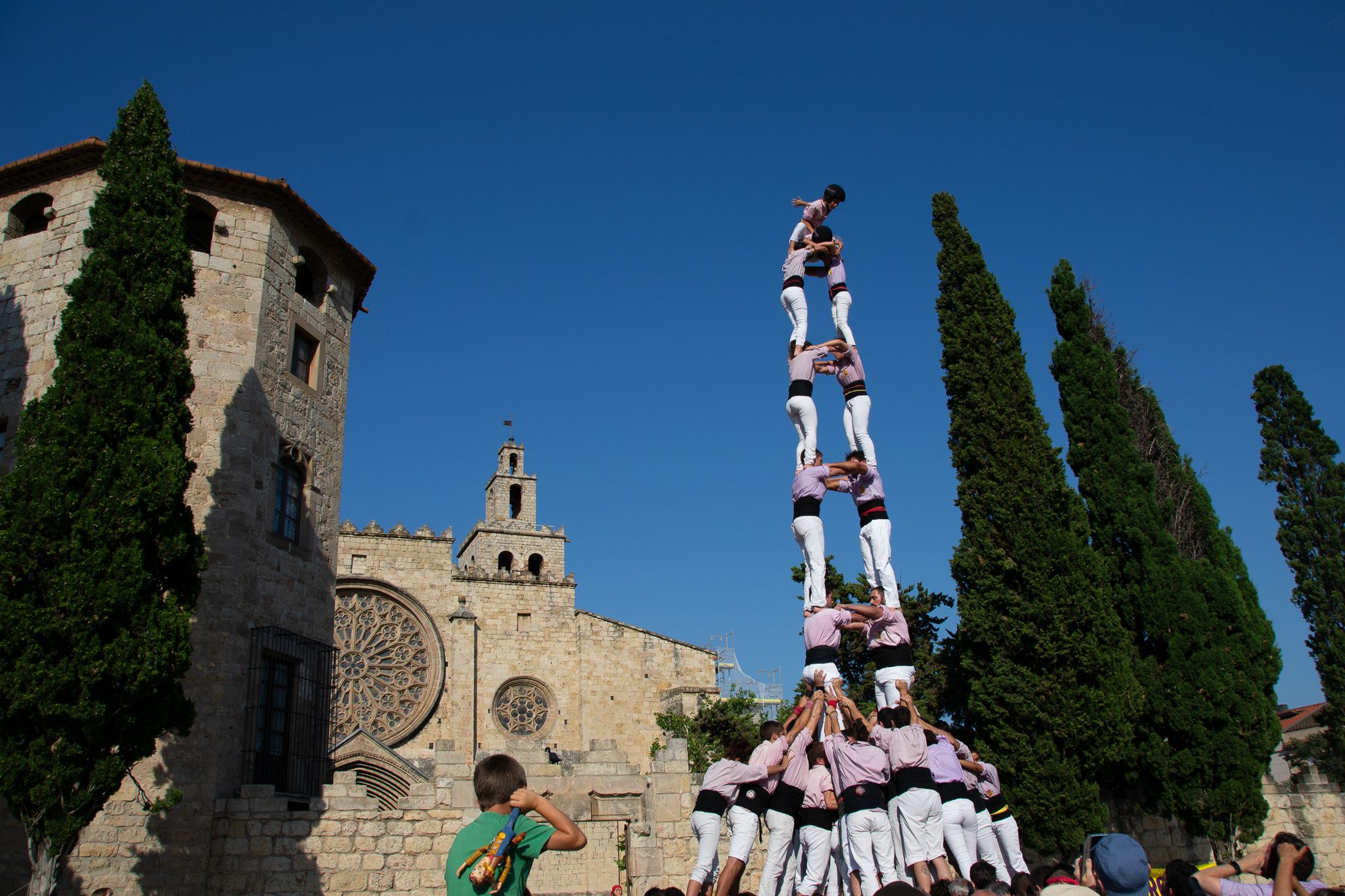 Diada castellera a Sant Cugat. Foto: Silvia Polanco