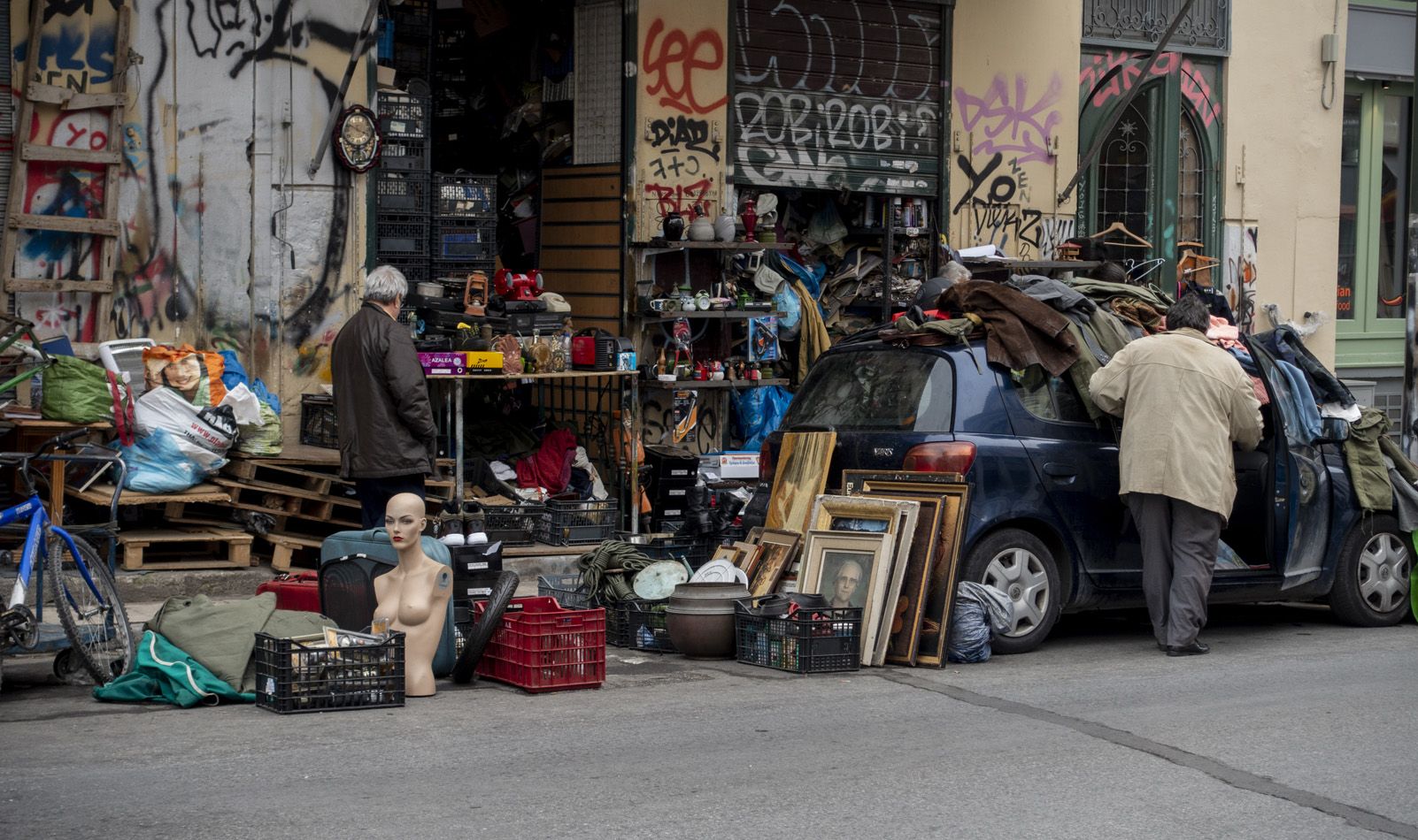 "Sin espacio" a Atenas. Foto: Lola Corredera.