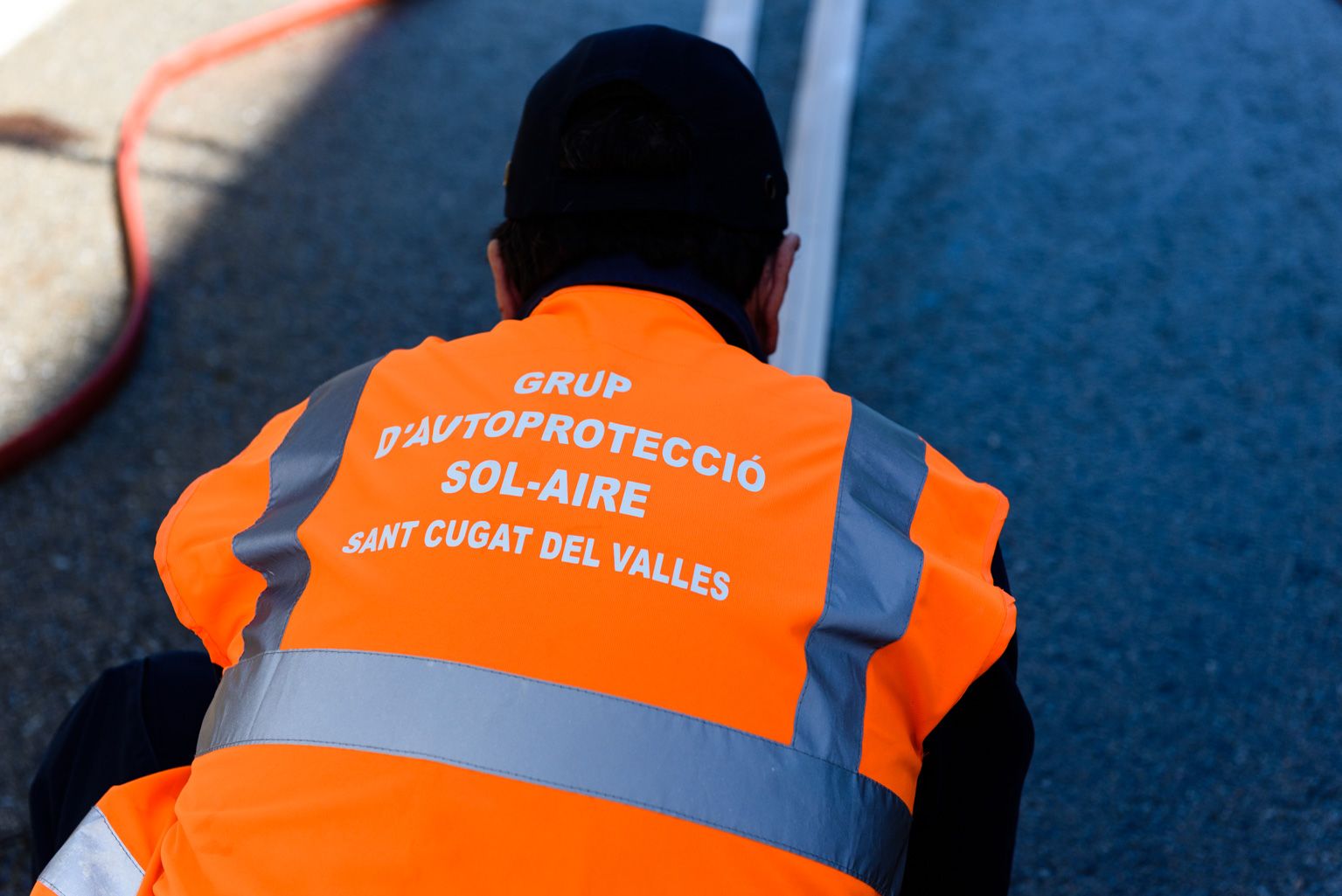 Pràctiques del Grup d'Autoprotecció de Sol i Aire. Foto: Miguel López Mallach