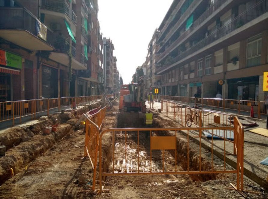 Imatge d'arxiu de les obres a l'avinguda de Cerdanyola. FOTO: Ajuntament de Sant Cugat