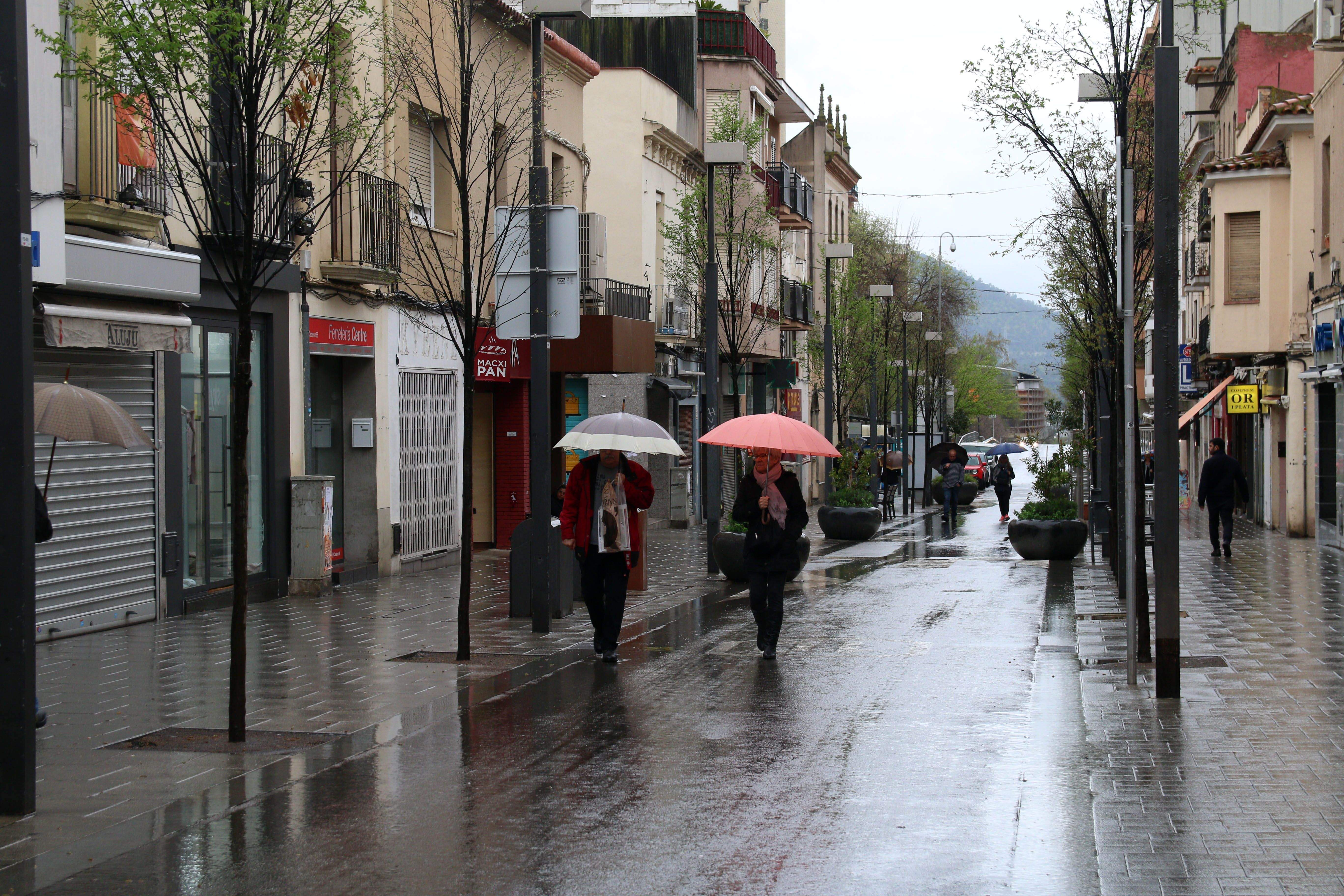 Dia de pluja a Sant Cugat. FOTO: Lali Álvarez