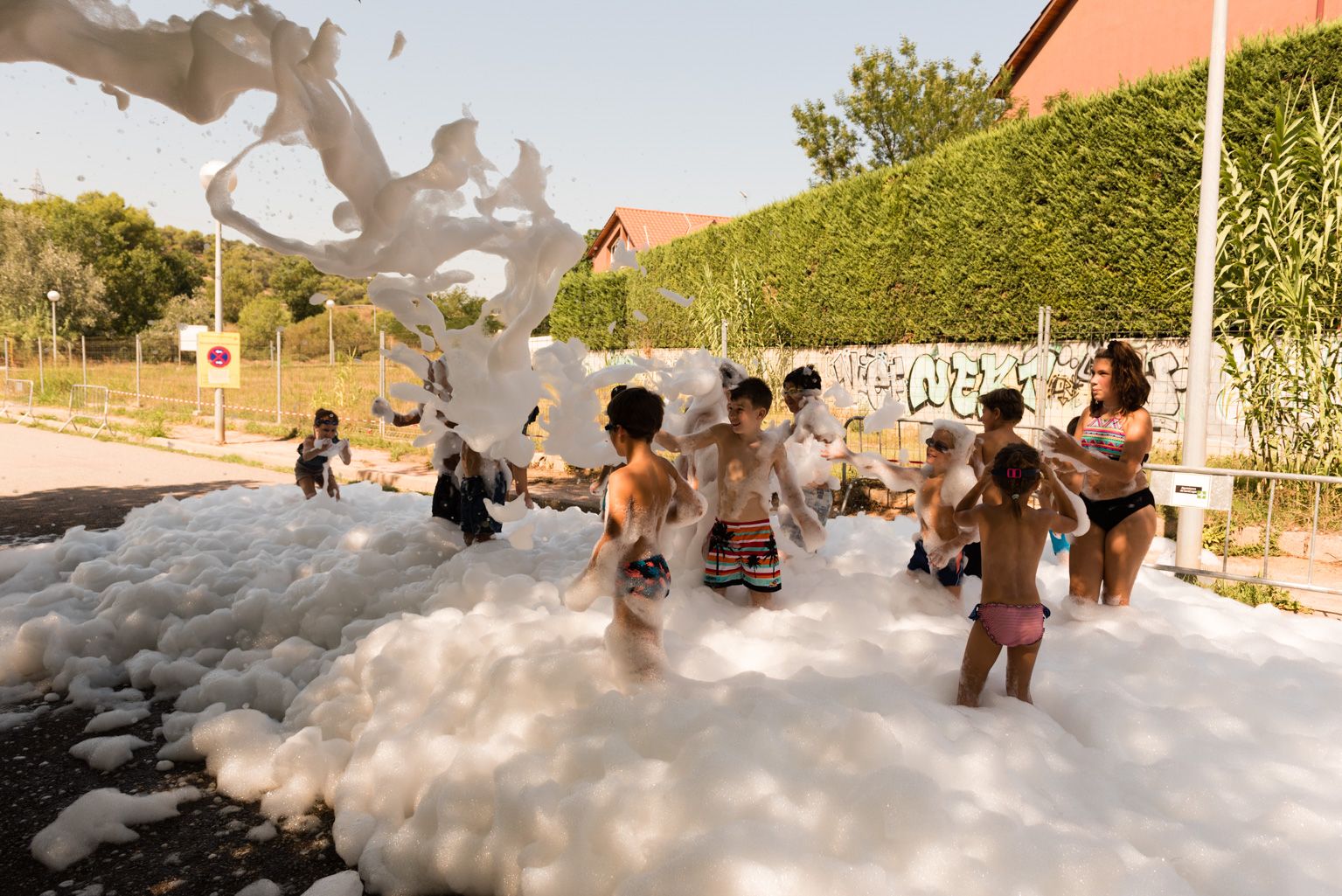 Festa Major de Mas Gener. Gran festa de l'escuma. Foto: Miguel López Mallach