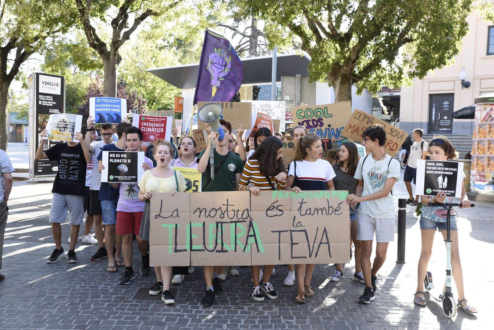 Manifestació de Fridays for Future. Foto: Bernat Millet.