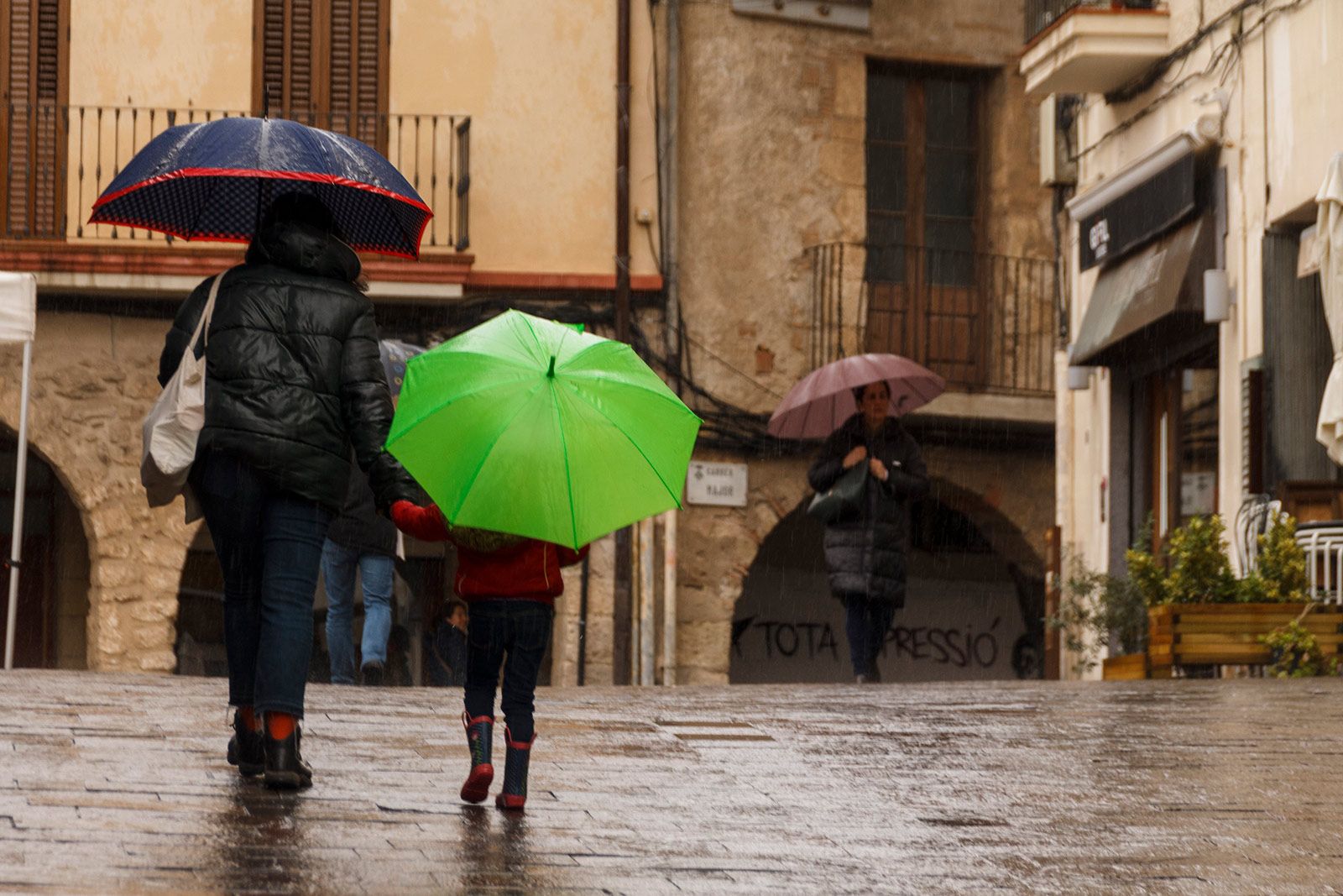 Dia de pluja a Sant Cugat. FOTO: Paula Galván