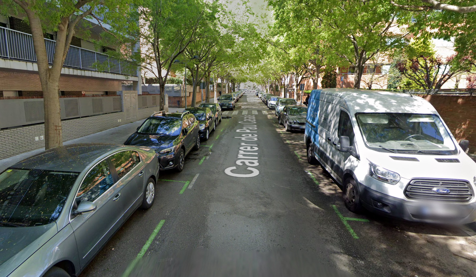 Carrer de Puig i Cadafalch, on hi ha la retenció. FOTO: Google Maps