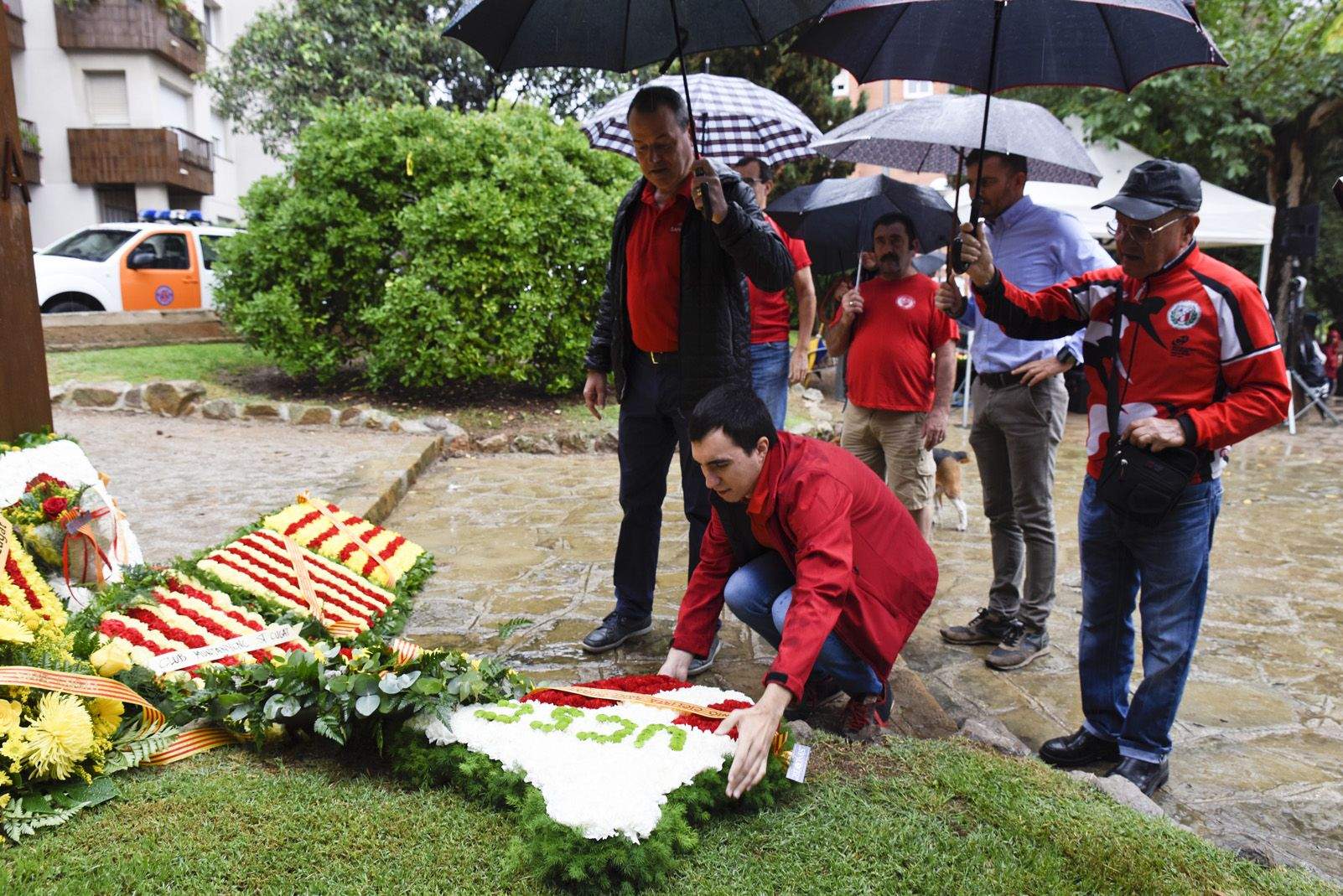 Ofrena a Rafael Casanova per la Diada Nacional Catalana de l'11 de Setembre. Foto: Bernat Millet.