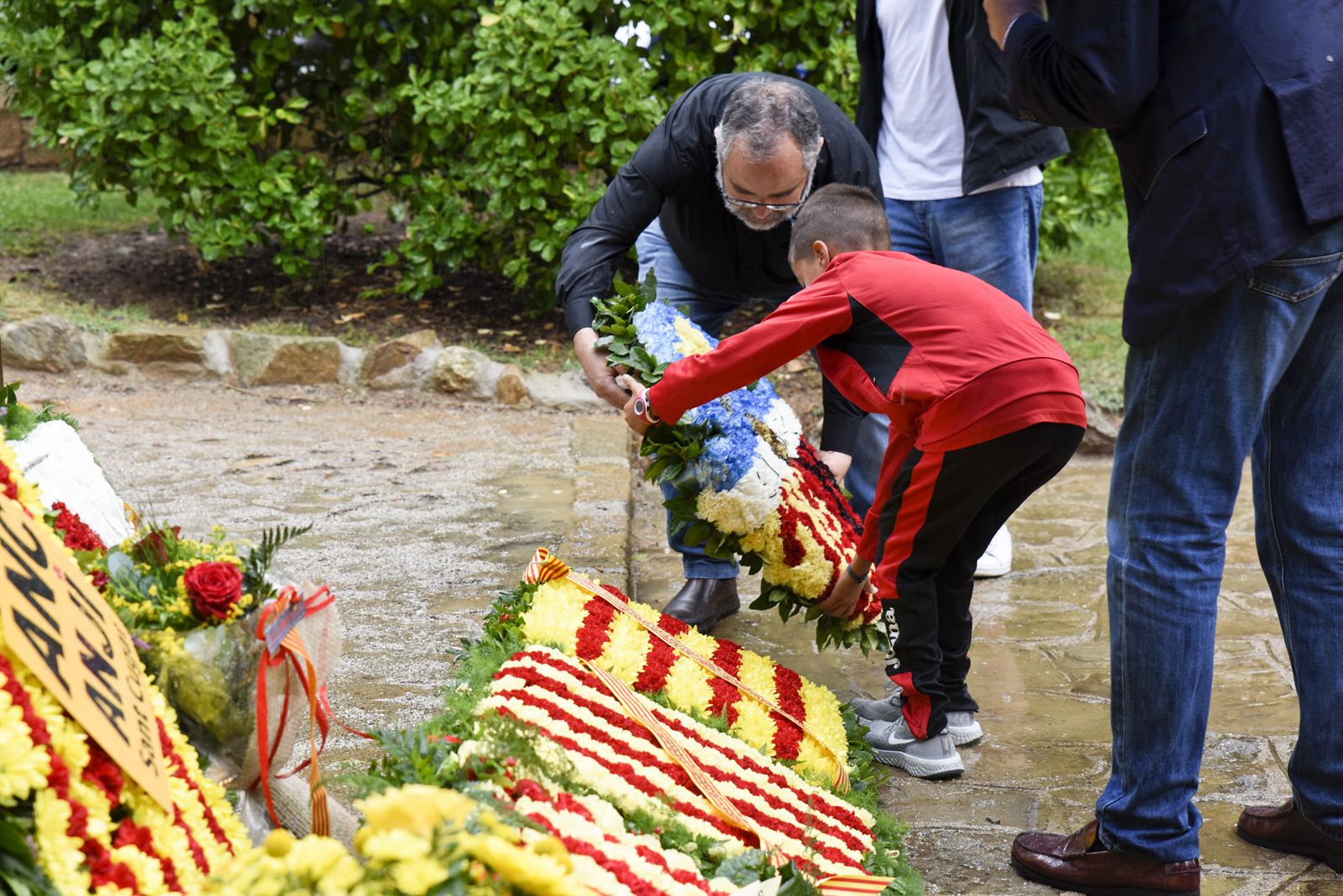 Ofrena a Rafael Casanova per la Diada Nacional Catalana de l'11 de Setembre. Foto: Bernat Millet.