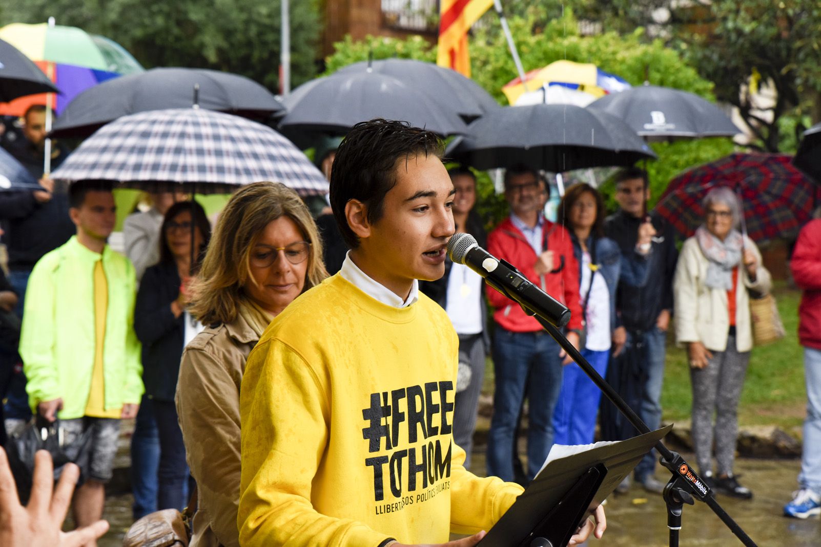 Ofrena a Rafael Casanova per la Diada Nacional Catalana de l'11 de Setembre. Foto: Bernat Millet.
