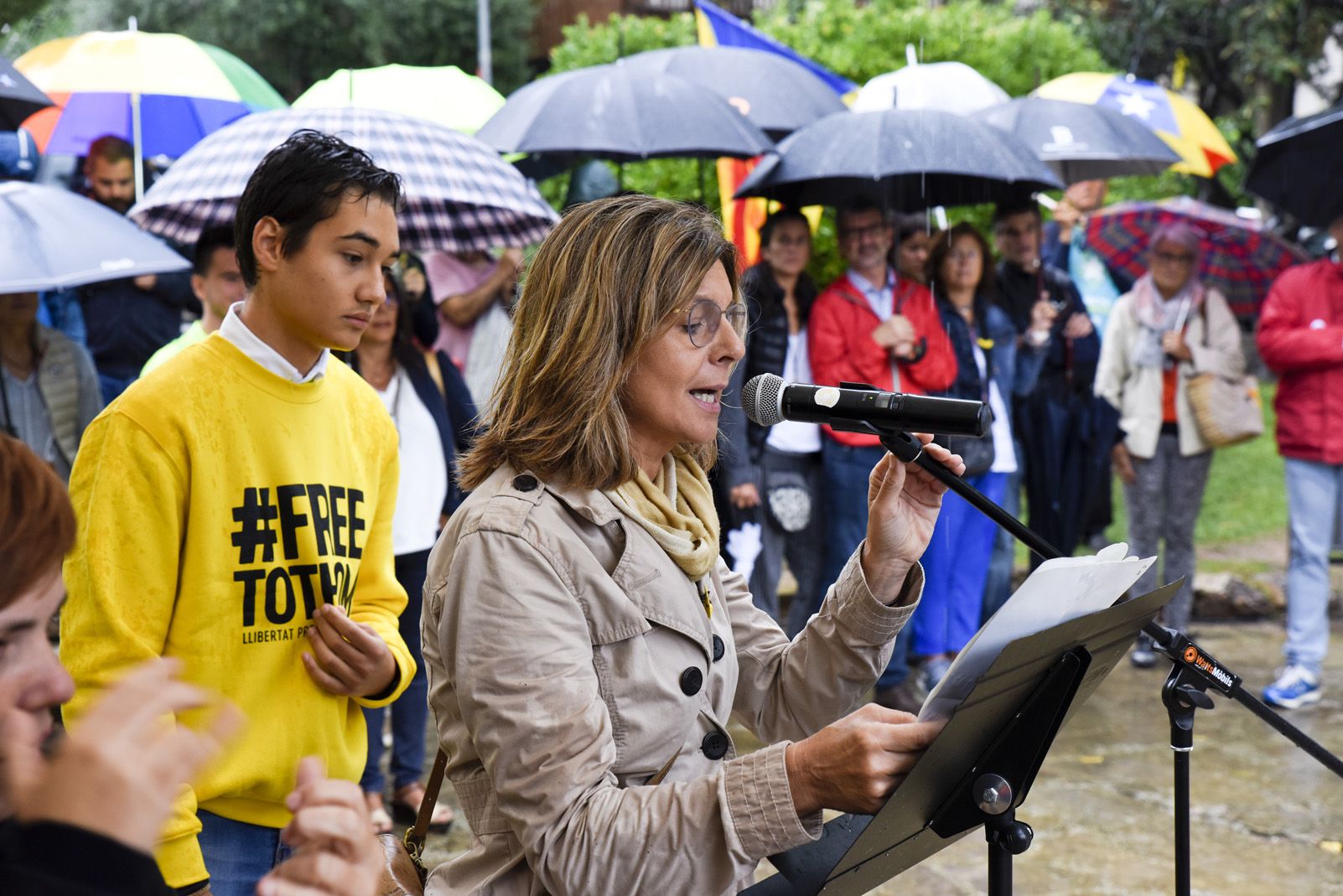 Ofrena a Rafael Casanova per la Diada Nacional Catalana de l'11 de Setembre. Foto: Bernat Millet.