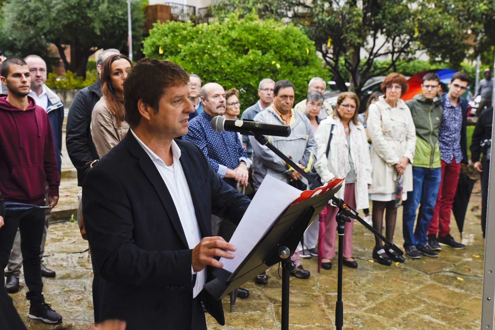 Ofrena a Rafael Casanova per la Diada Nacional Catalana de l'11 de Setembre. Foto: Bernat Millet.