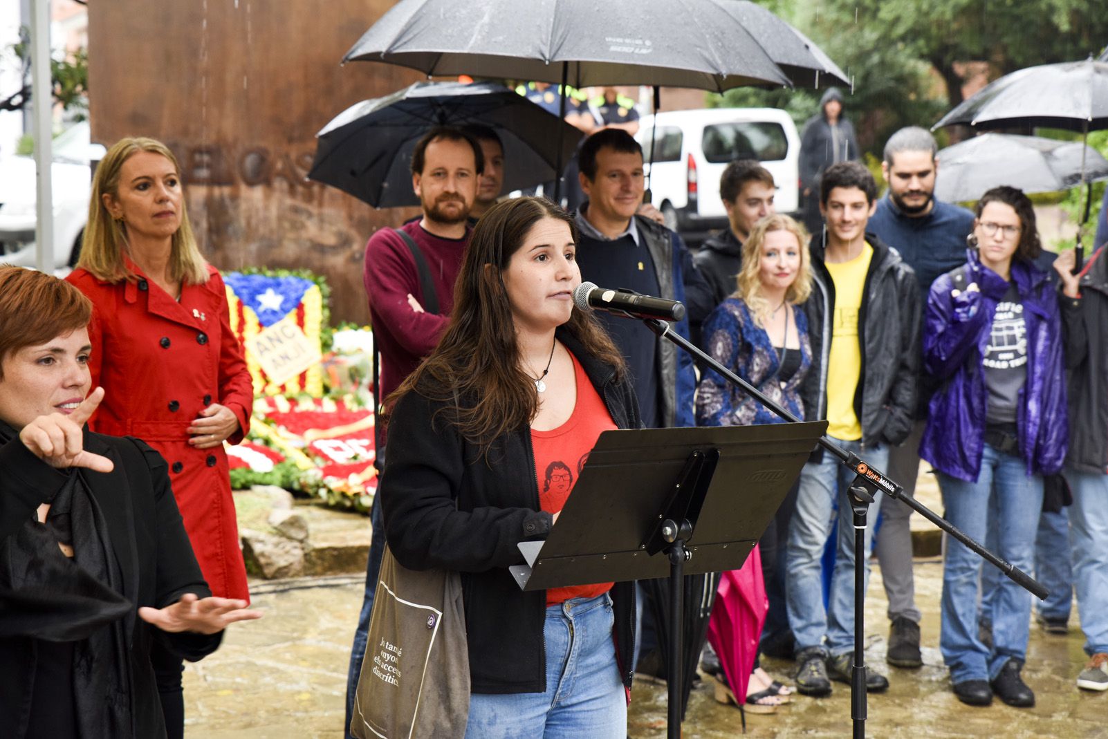 Ofrena a Rafael Casanova per la Diada Nacional Catalana de l'11 de Setembre. Foto: Bernat Millet.