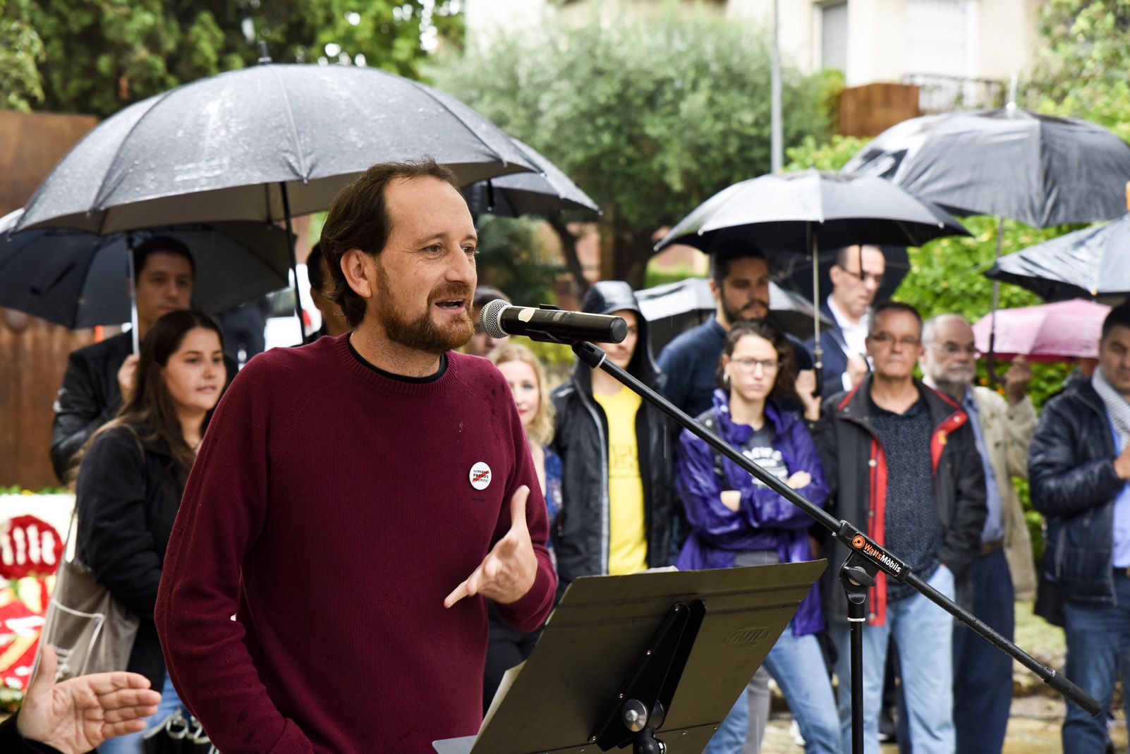 Ofrena a Rafael Casanova per la Diada Nacional Catalana de l'11 de Setembre. Foto: Bernat Millet.