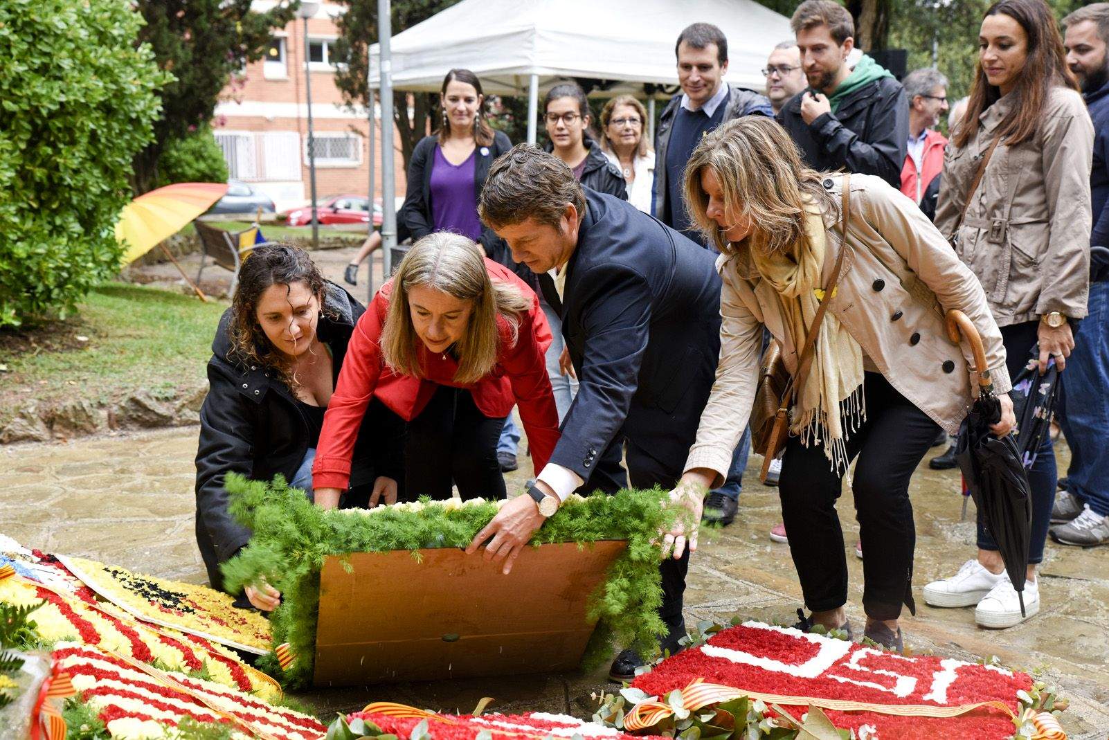 Ofrena a Rafael Casanova per la Diada Nacional Catalana de l'11 de Setembre. Foto: Bernat Millet.