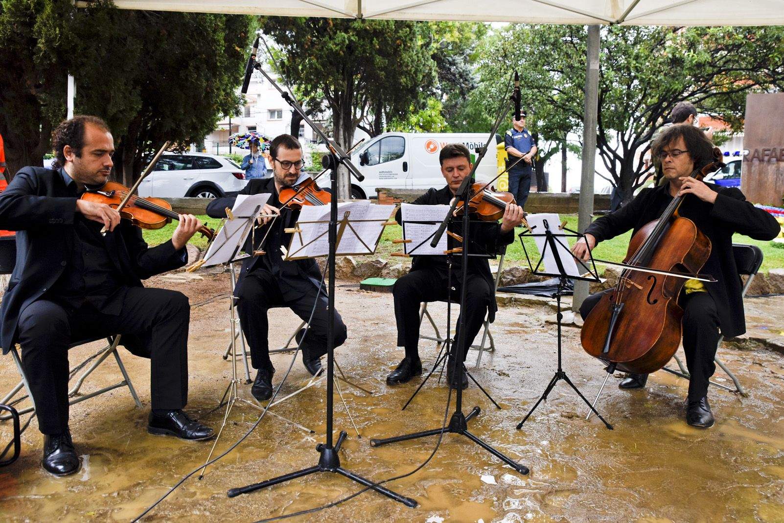 Ofrena a Rafael Casanova per la Diada Nacional Catalana de l'11 de Setembre. Foto: Bernat Millet.