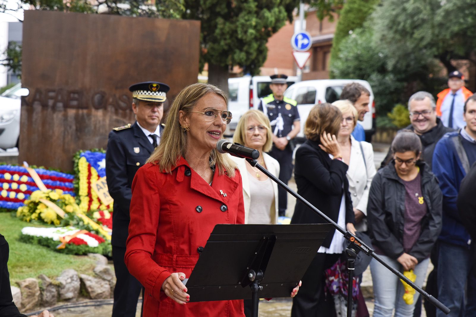 Ofrena a Rafael Casanova per la Diada Nacional Catalana de l'11 de Setembre. Foto: Bernat Millet.
