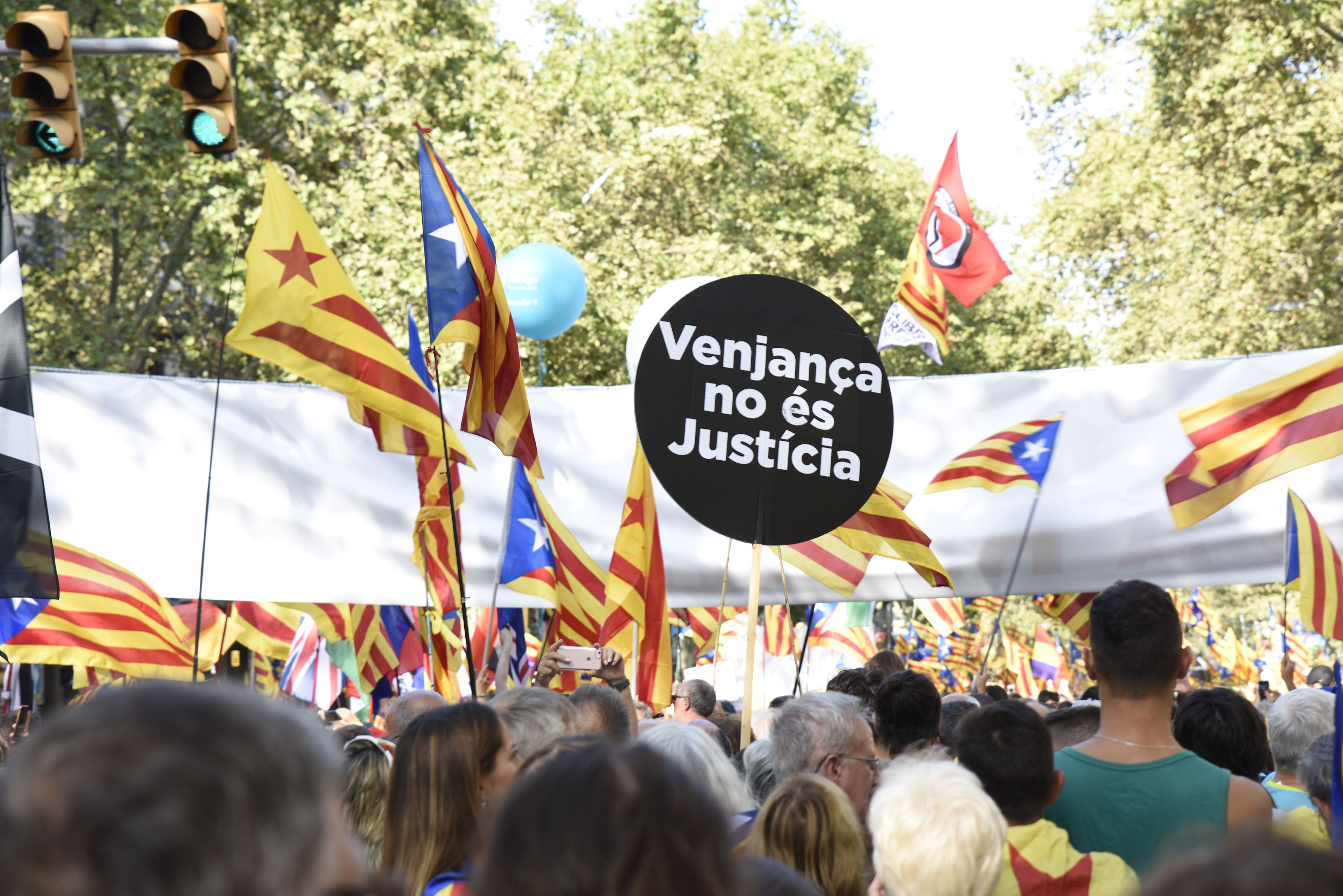 La Diada Nacional de Catalunya a Barcelona. Foto: Bernat Millet.