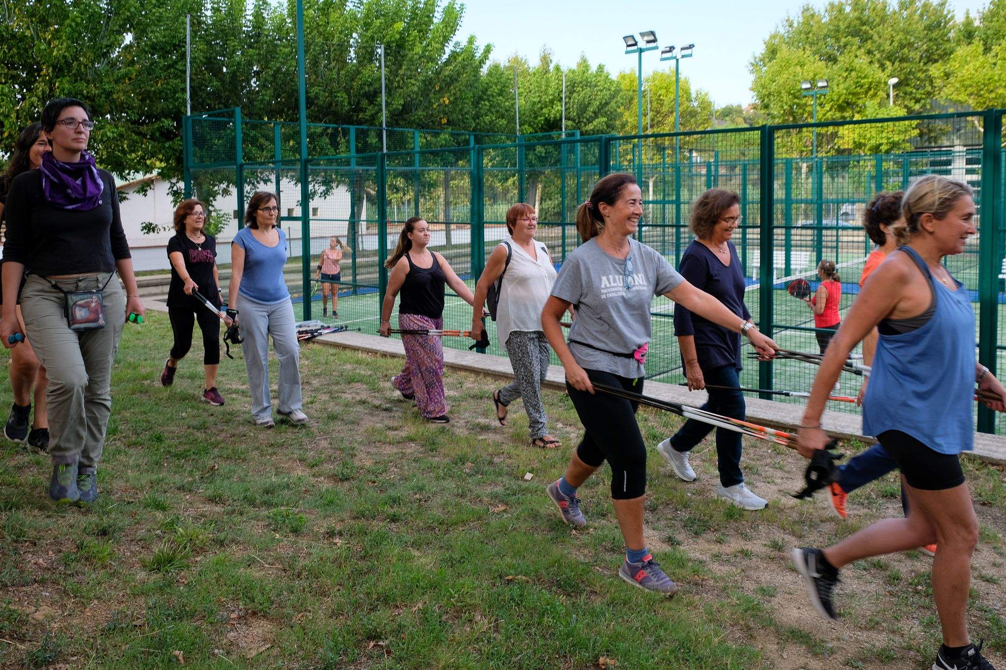Masterclass de marxa nòrdica al complex esportiu. Foto: Ale Gómez