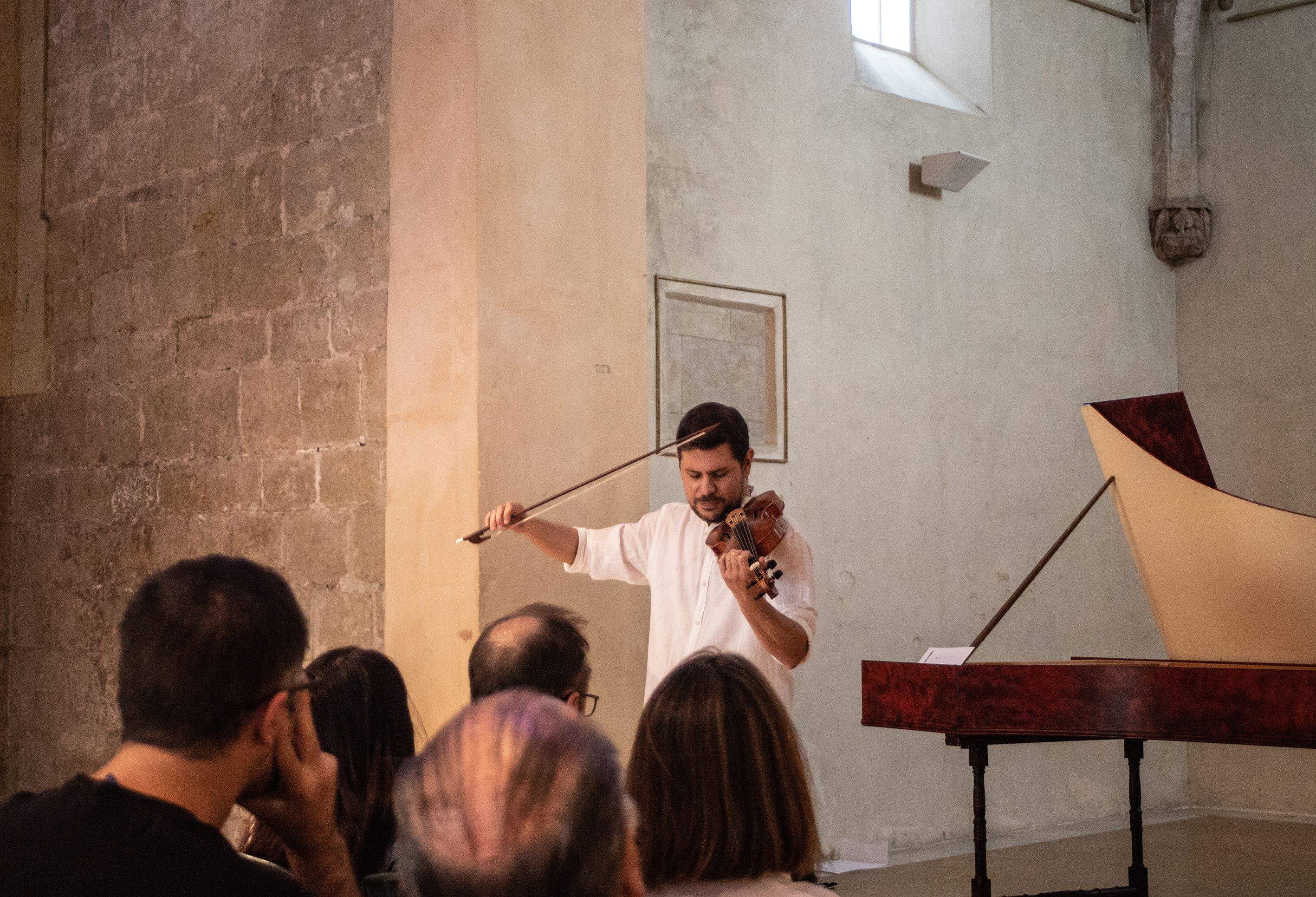 1es Jornades de música antiga Contratemps: Concert: "Violins contrastats". Foto: Adrián Gómez.