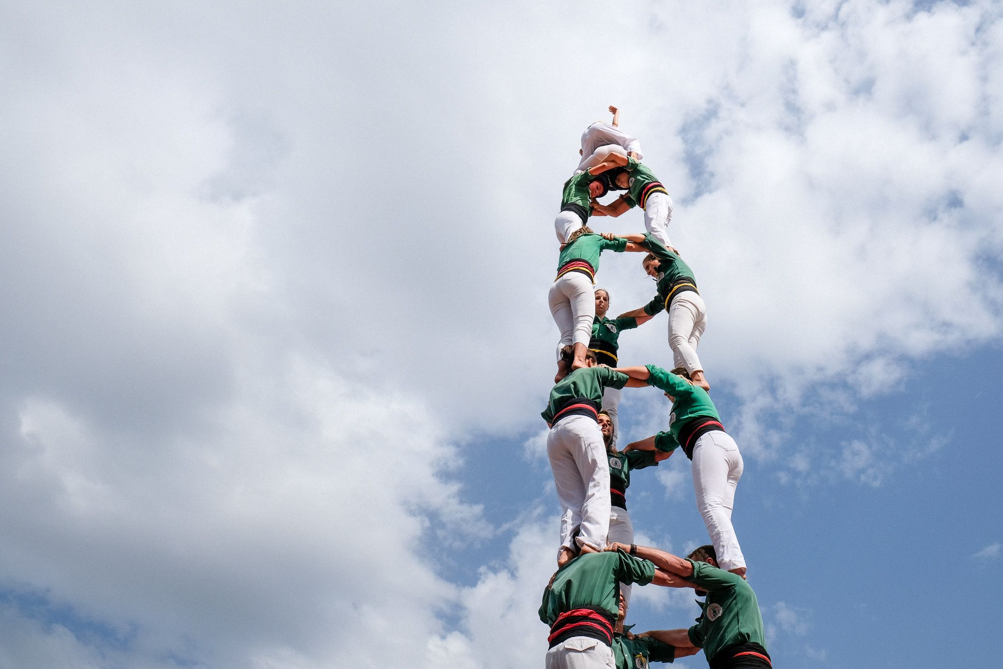 Trobada castellera a la plaça de la Cultura. Foto: Ale Gómez