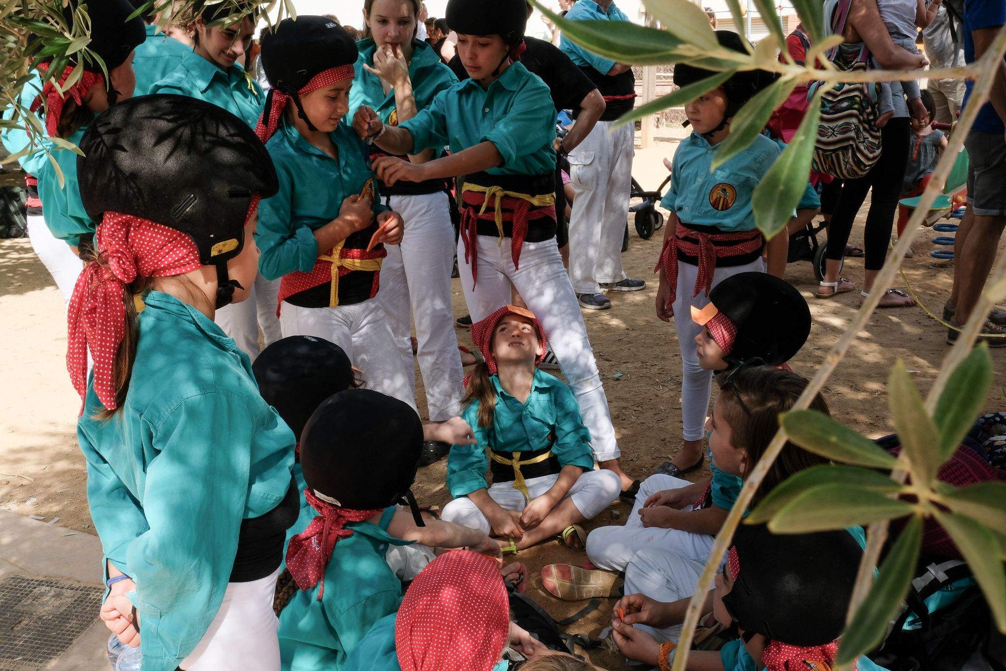 Trobada castellera a la plaça de la Cultura. Foto: Ale Gómez