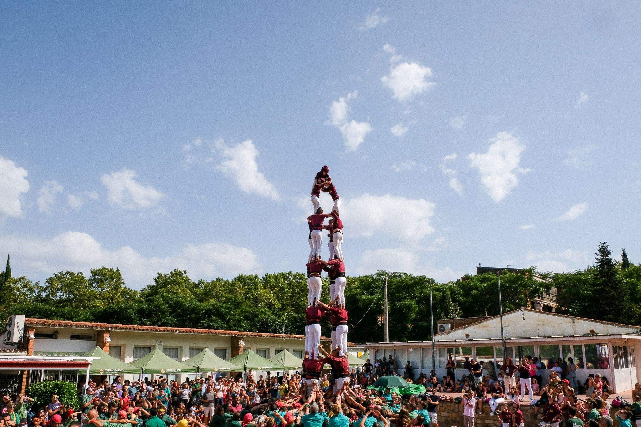 Trobada castellera a la plaça de la Cultura. Foto: Ale Gómez