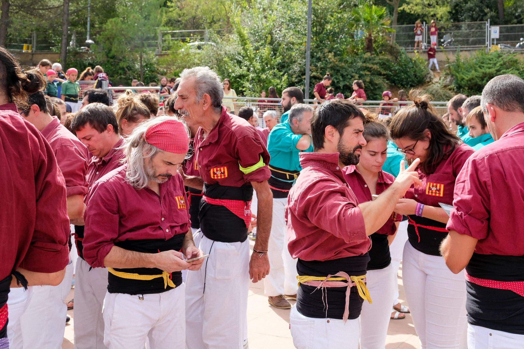 Trobada castellera a la plaça de la Cultura. Foto: Ale Gómez