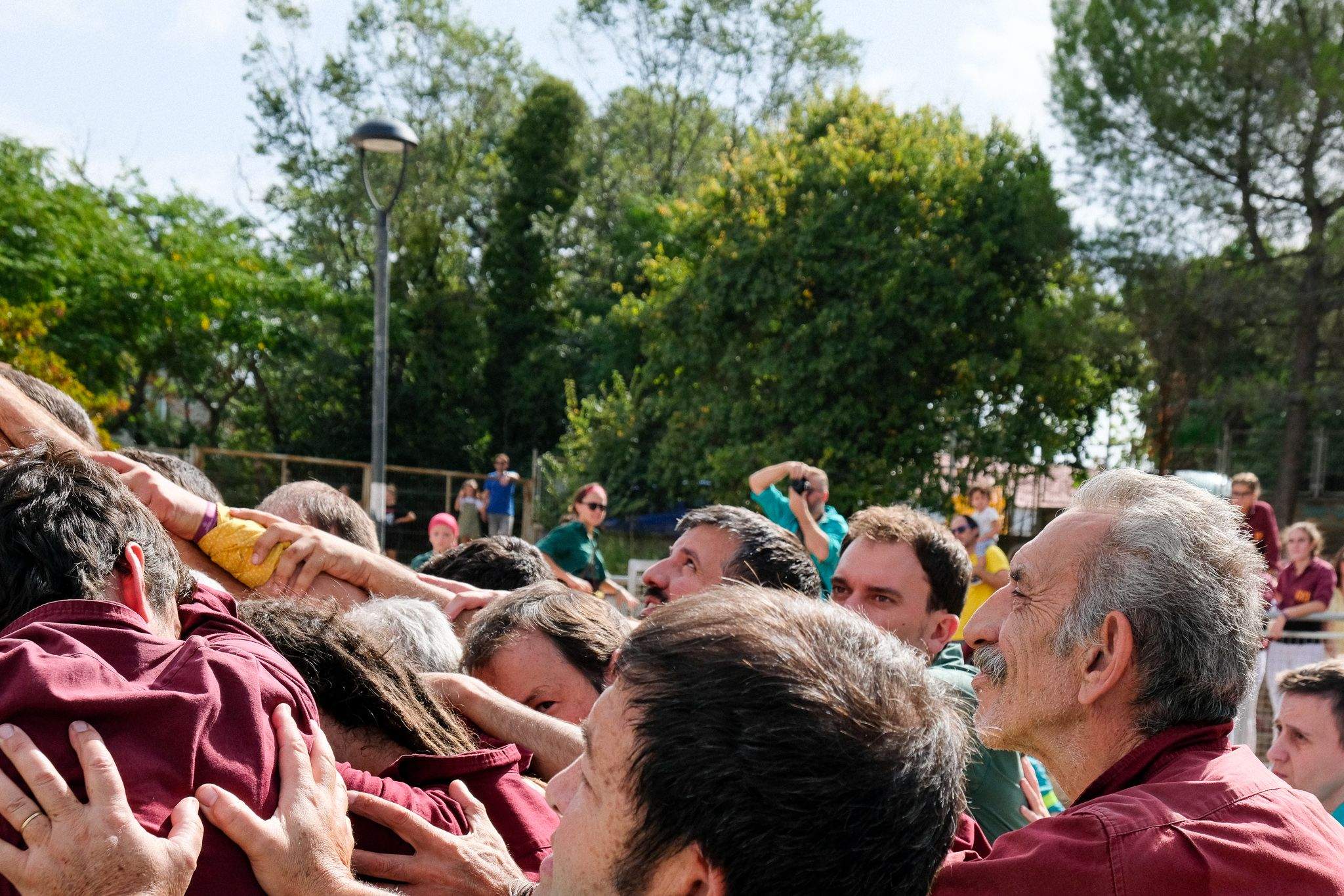 Trobada castellera a la plaça de la Cultura. Foto: Ale Gómez