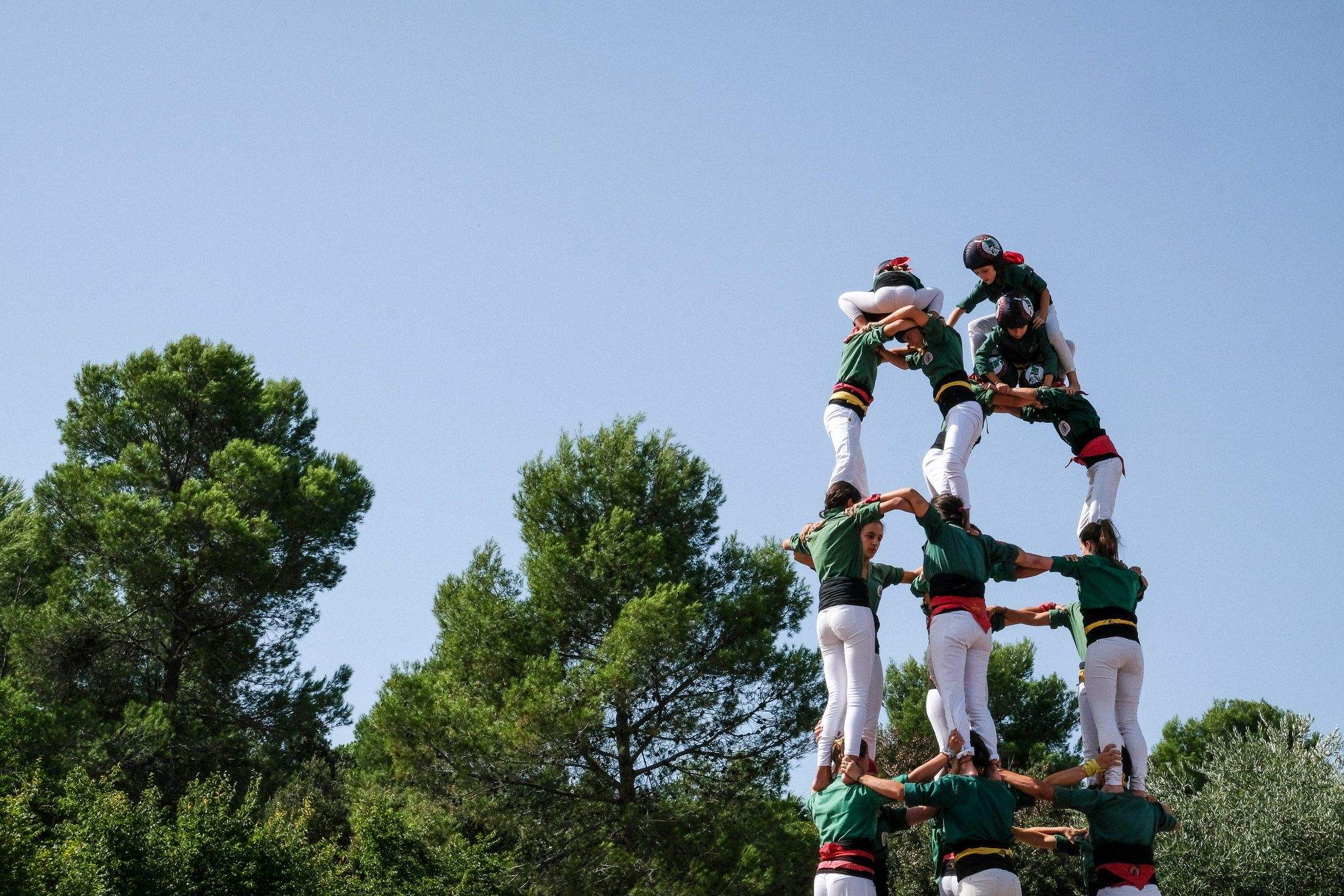 Trobada castellera a la plaça de la Cultura. Foto: Ale Gómez