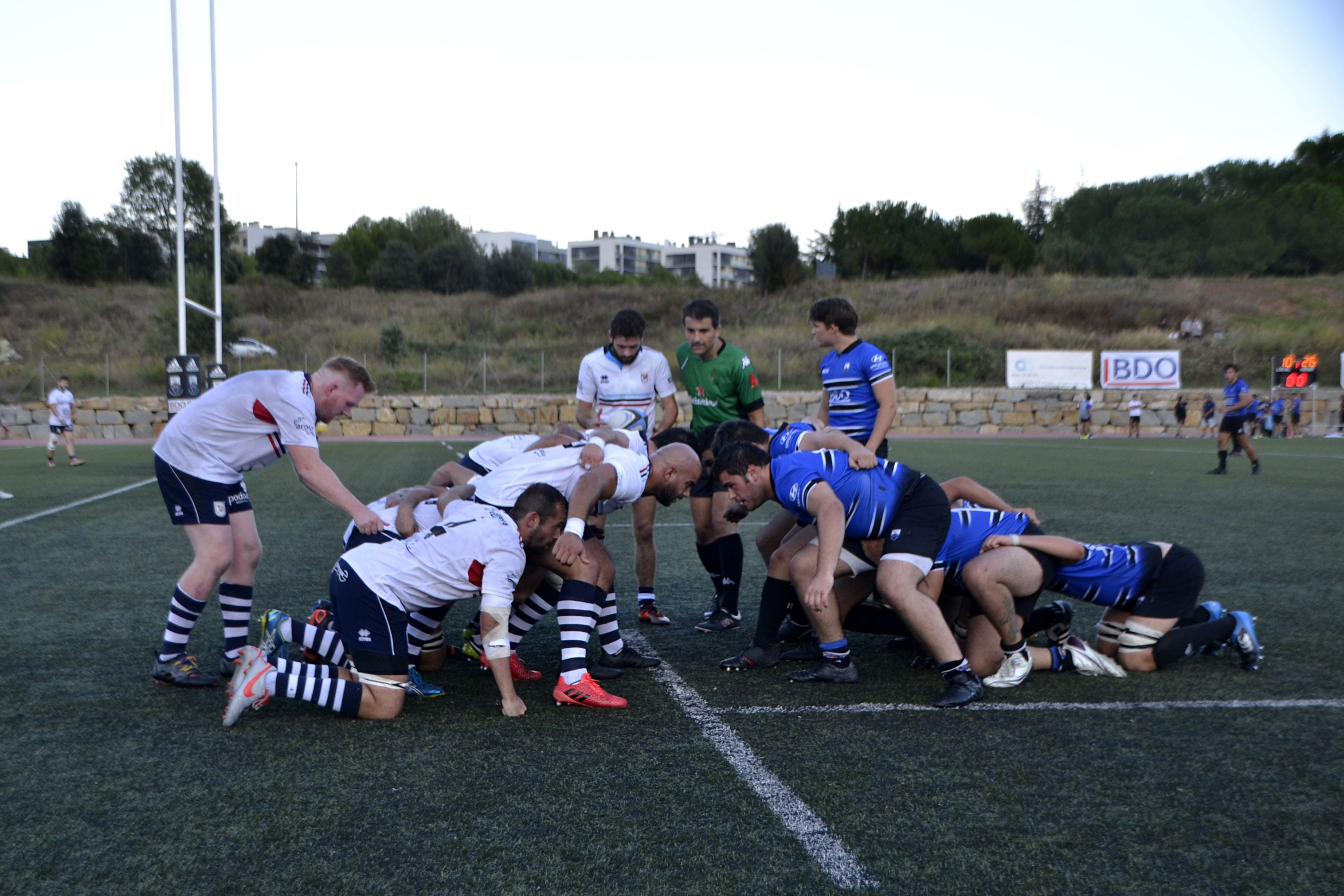 Partit de lliga de rugbi masculí CR Sant Cugat - Bantierra Fénix Zaragoza. FOTO: Marcel Marsal