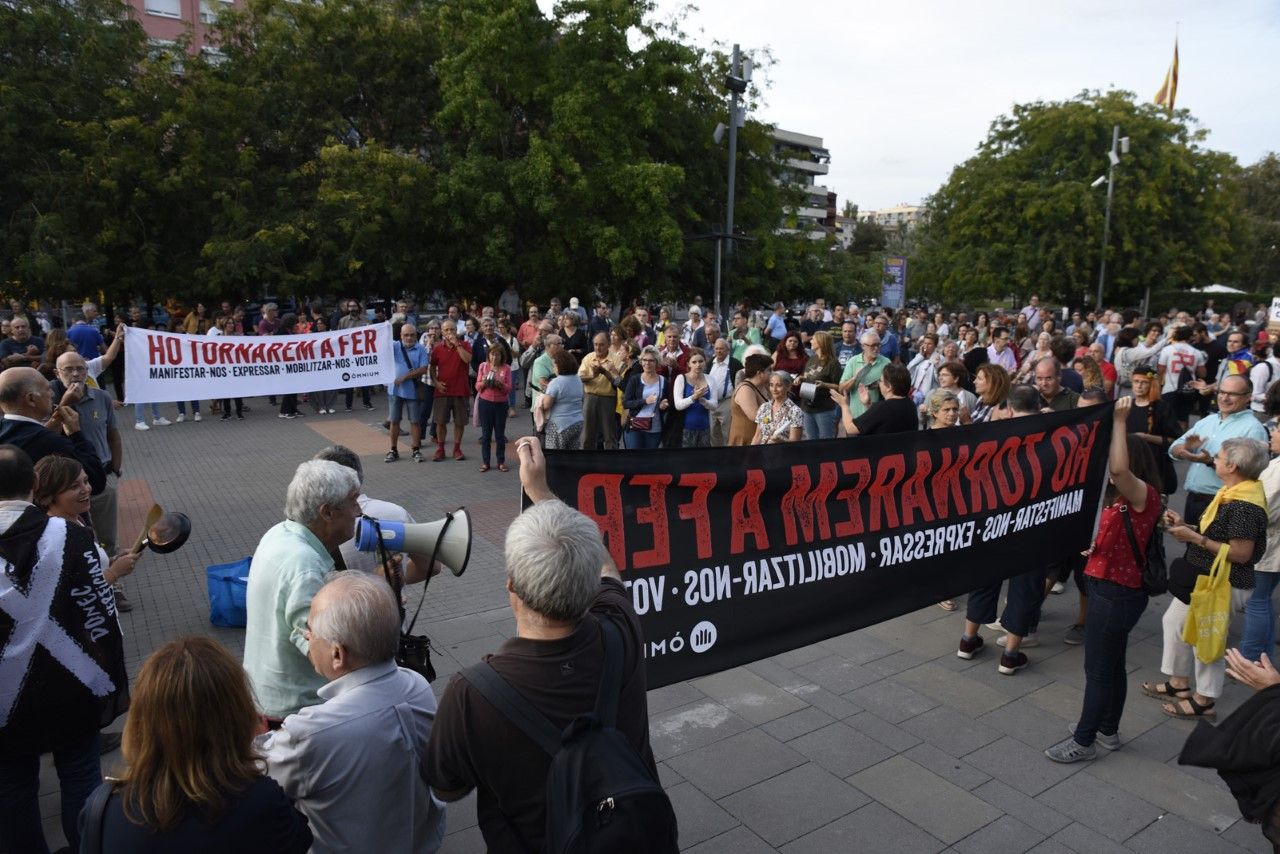 Manifestació contra la detenció de nou membres del CDR. FOTO: Bernat Millet