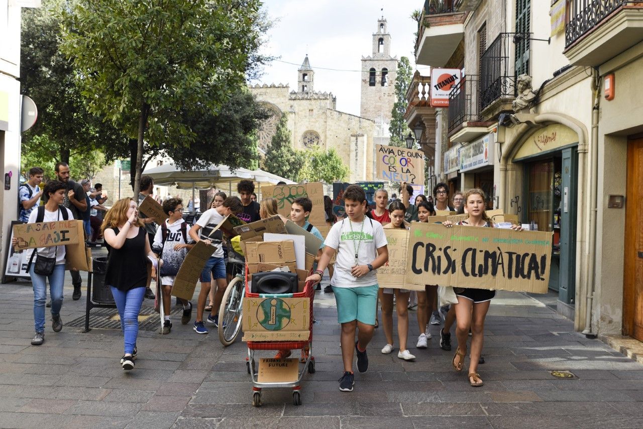 Vaga Mundial pel Clima a Sant Cugat. FOTO: Bernat Millet