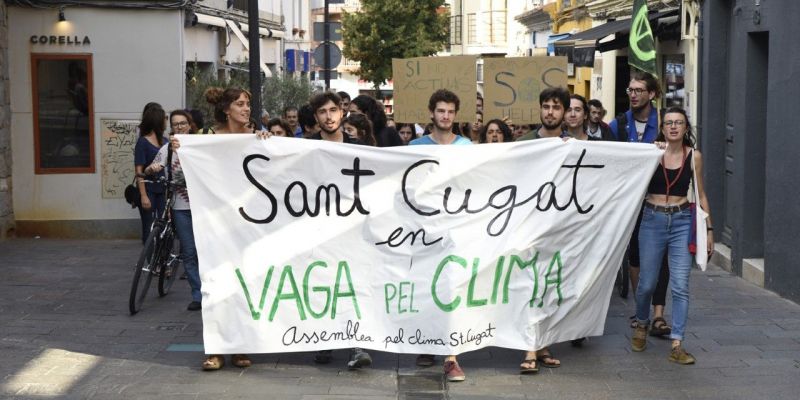 Manifestació en la Vaga Mundial pel Clima a la tarda. FOTO: Bernat Millet