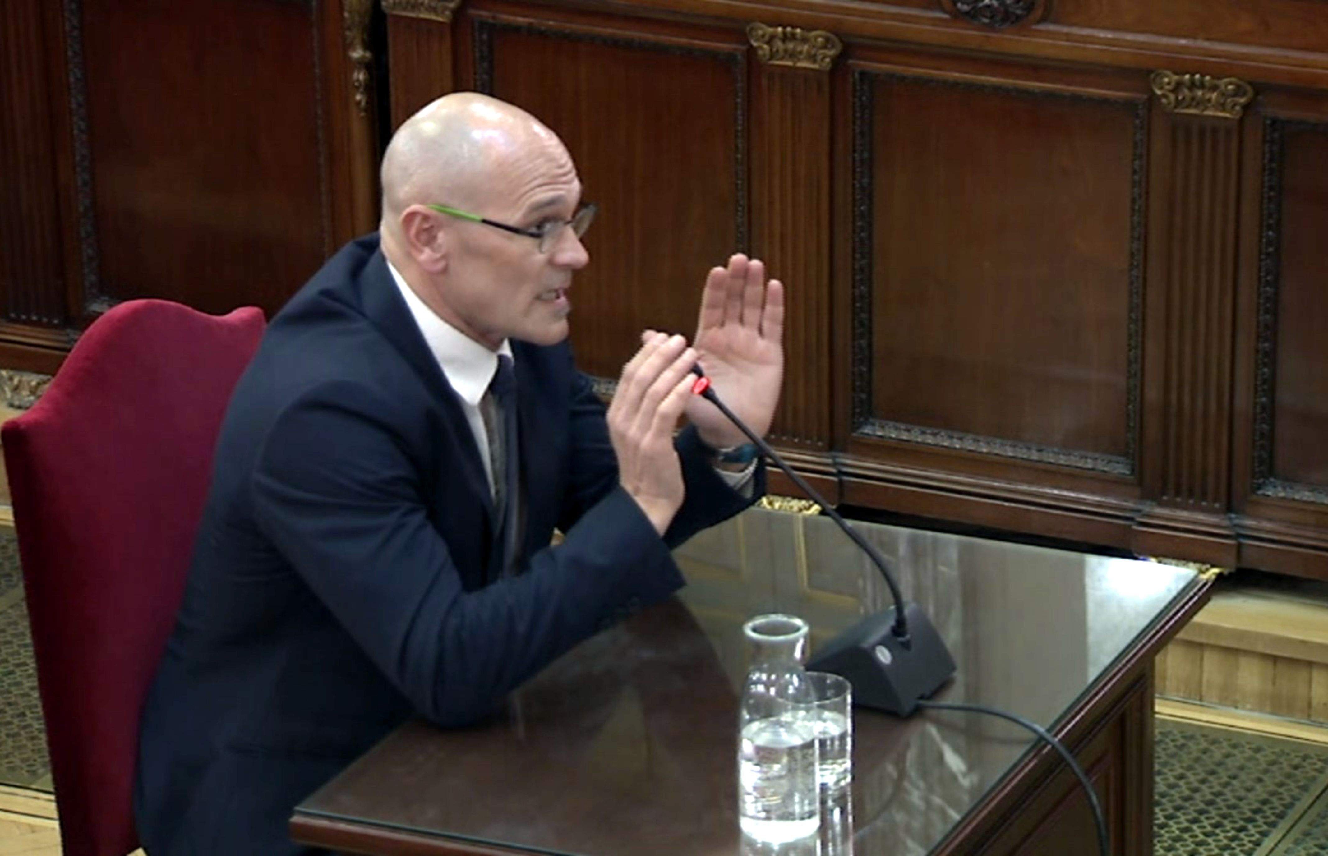 Raül Romeva durant el judici al Suprem FOTO: ACN