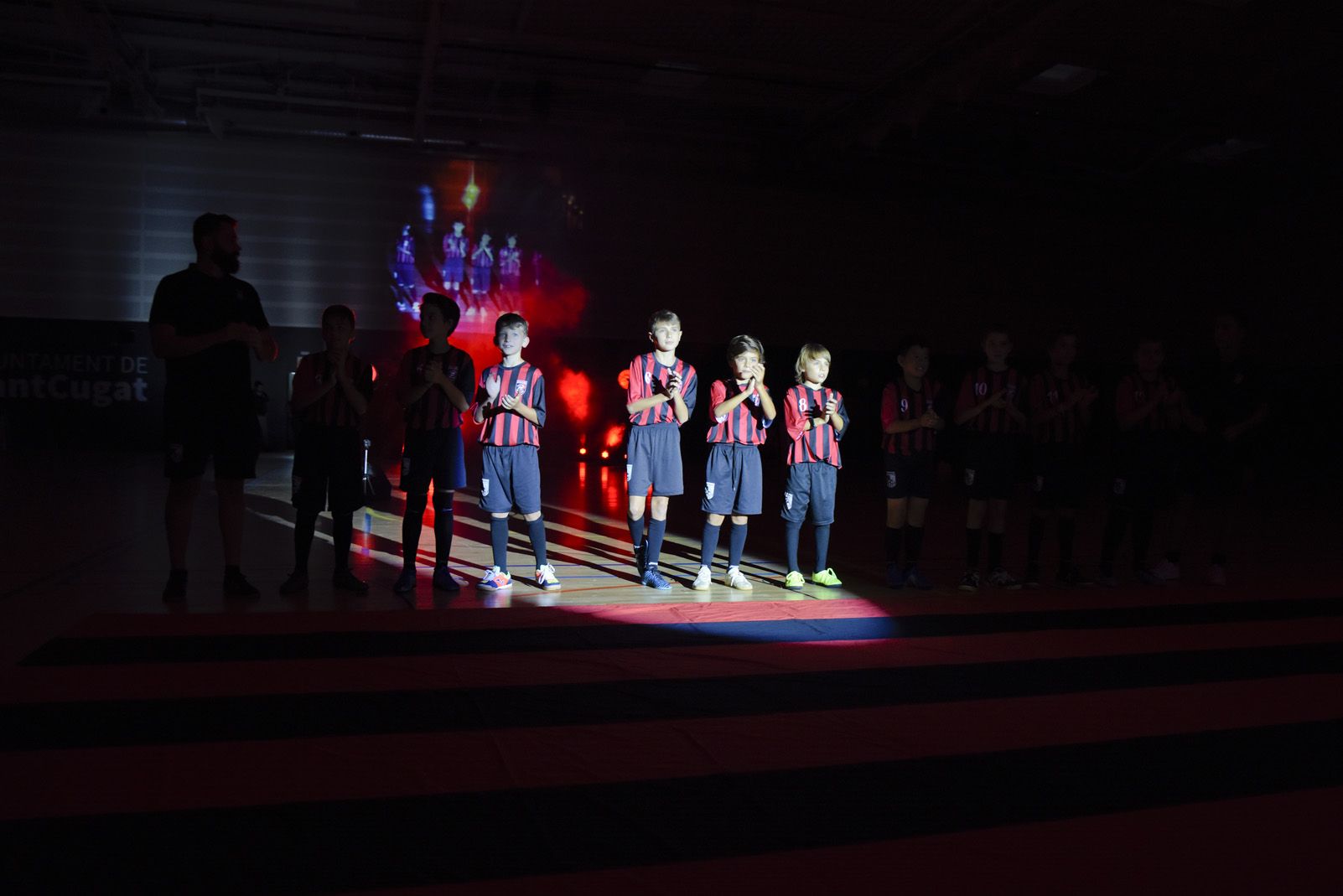 Presentació de ls equips de Futbol Sala Sant Cugat. Foto: Bernat Millet.