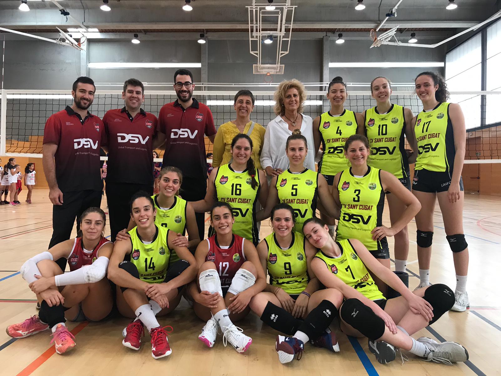 El DSV Club Voleibol Sant Cugat s'alça campió a la Superlliga Catalana Femenina amb 3 victòries. FOTO: DSV CV Sant Cugat
