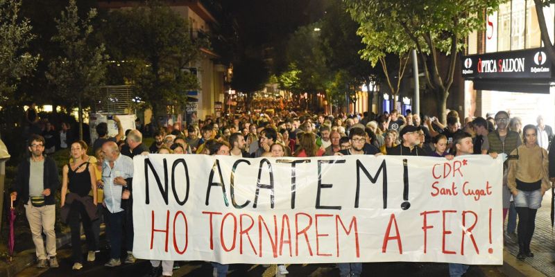 Manifestació contra la sentència del Suprem. FOTO: Bernat Milelt