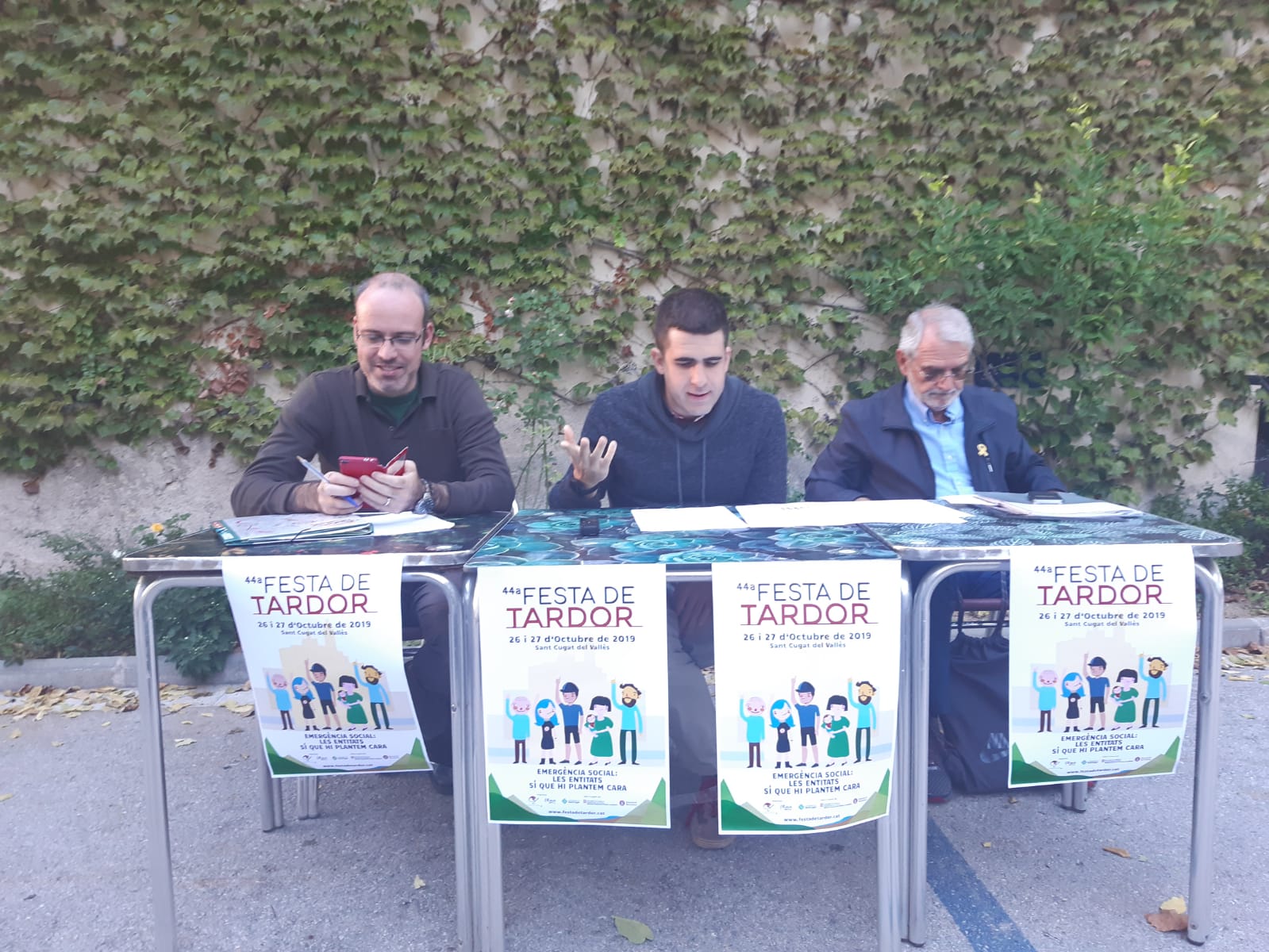 Roda de premsa de la comissió de la Festa de Tardor. FOTO: Ferran Mitjà