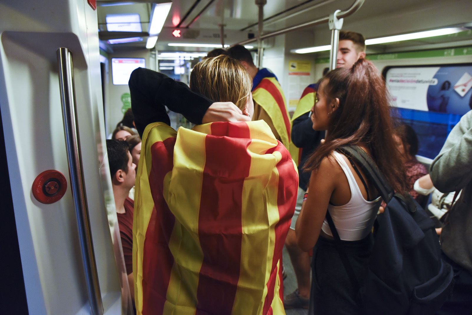 Sortida de l'estació de Sant Cugat. Foto: Bernat Millet.