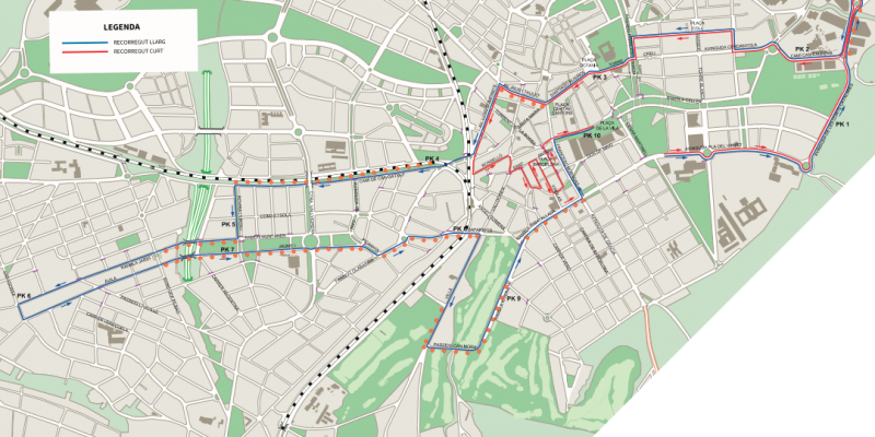 Mapa de les afectacions al trànsit.