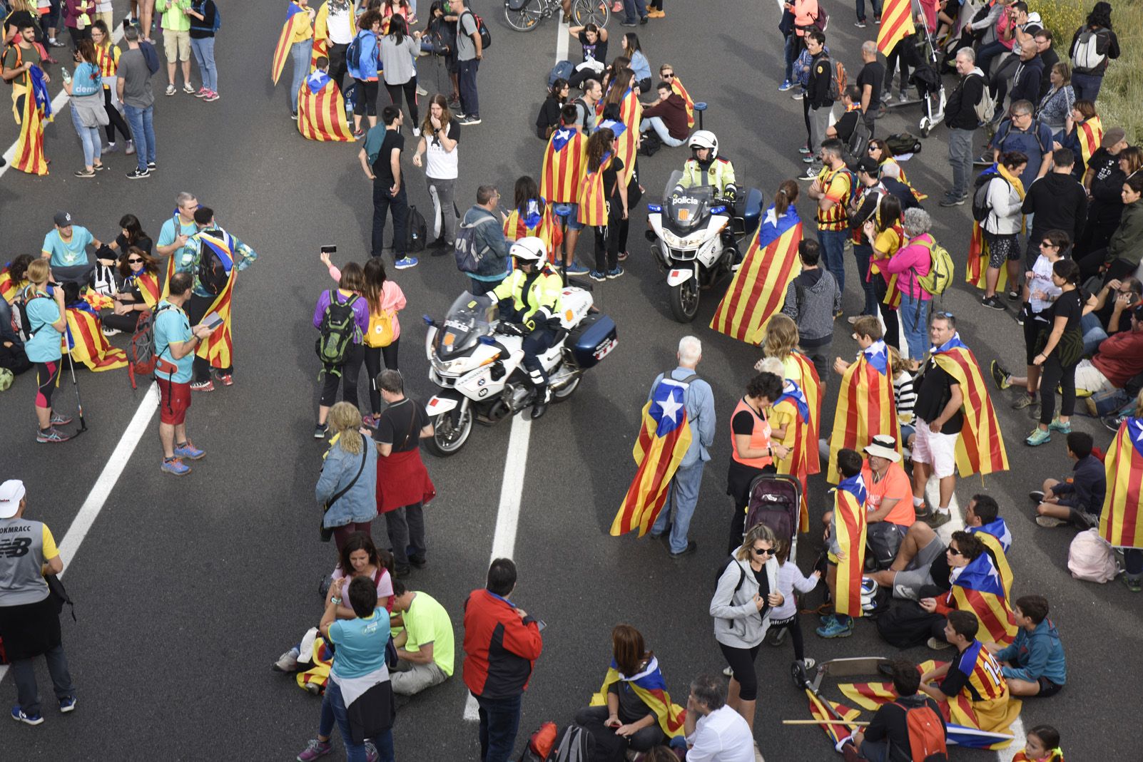 Marxa per la llibertat en resposta a la sentència del Tribunal Suprem. Foto: Bernat Millet.