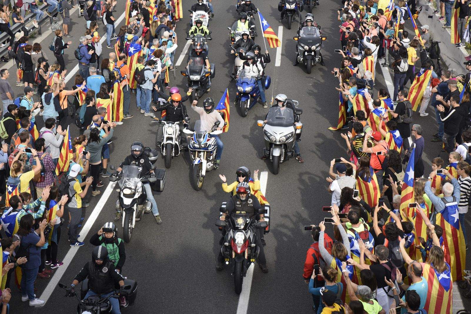 Marxa per la llibertat en resposta a la sentència del Tribunal Suprem. Foto: Bernat Millet.