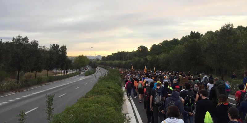Riuada de santcugatencs en les Marxes per la Llibertat. FOTO: Ferran Mitjà