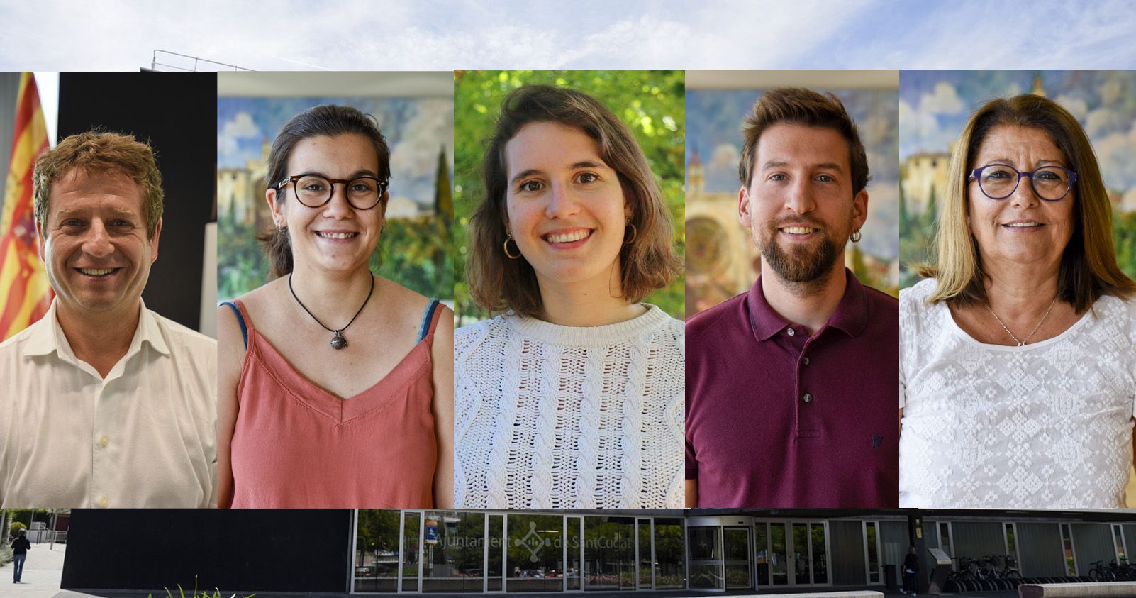 D'esquerra a dreta: Pere Soler, Esther Madrona, Alba Gordó, Marco Simarro i Pilar Gorina