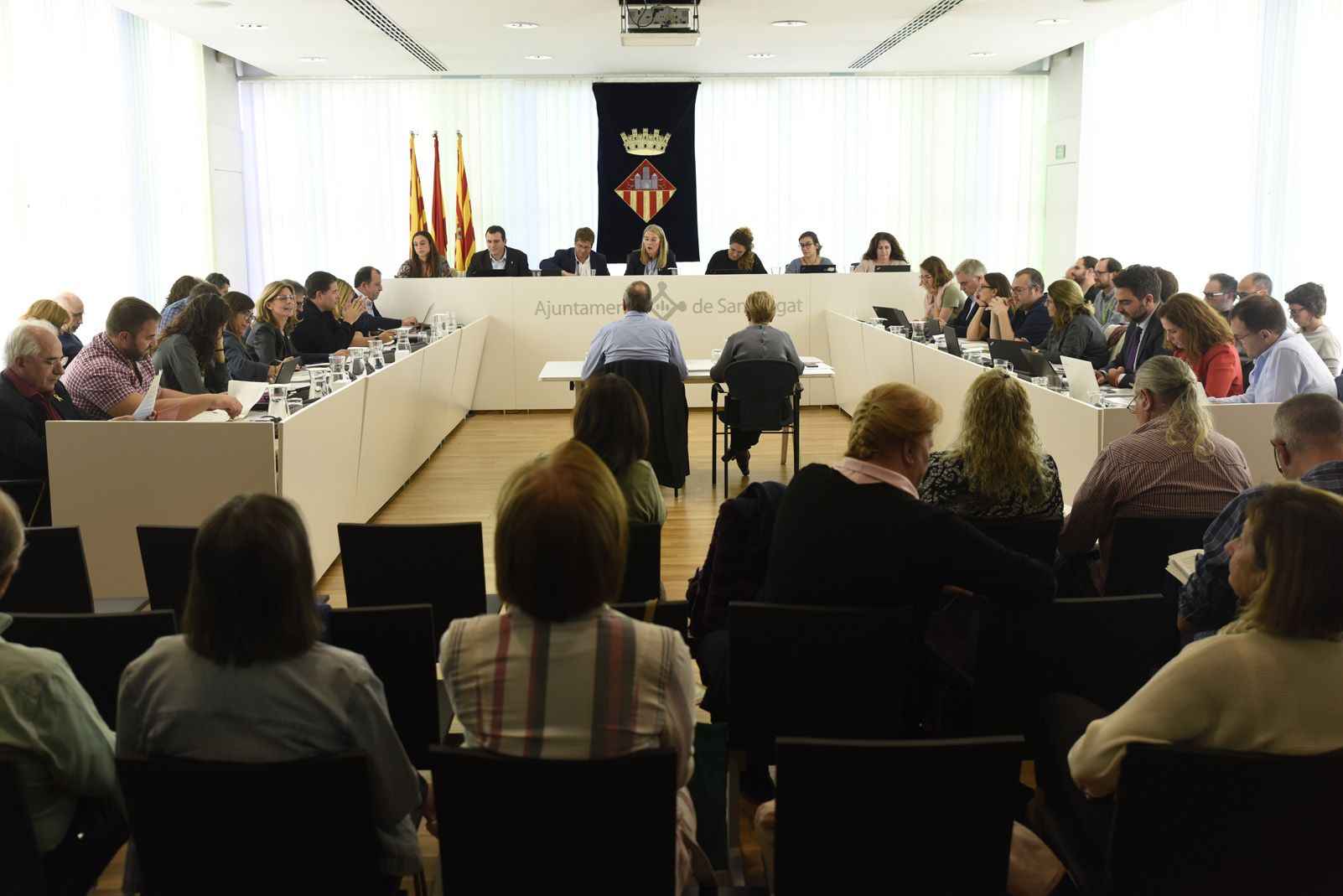 Moment del ple municipals del mes d'octubre del 2019 a Sant Cugat. FOTO: Bernat Millet