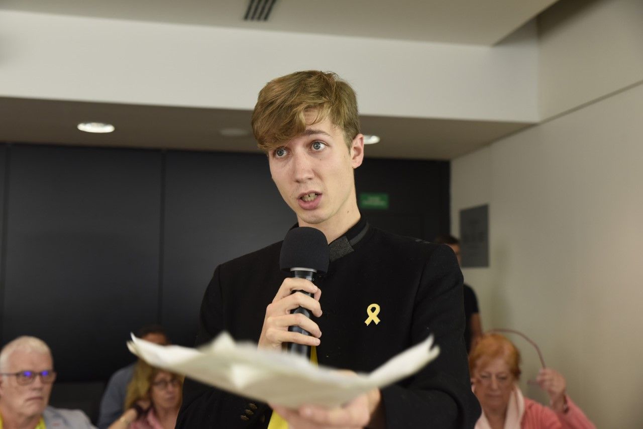 Josep Arcas en una intervenció en el ple municipal. FOTO: Bernat Millet