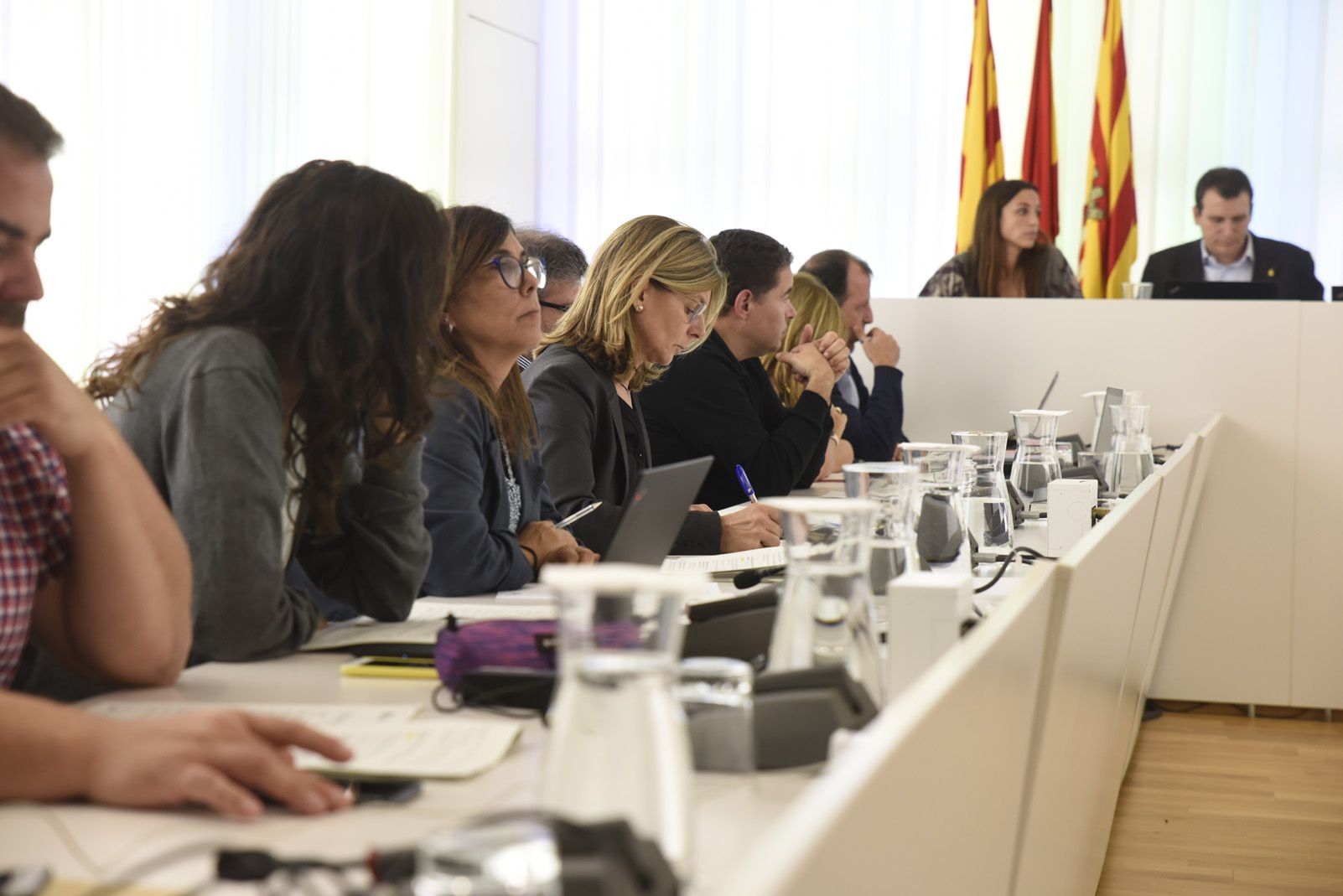 Els regidors de Junts per Sant Cugat al ple municipal FOTO: Bernat Millet