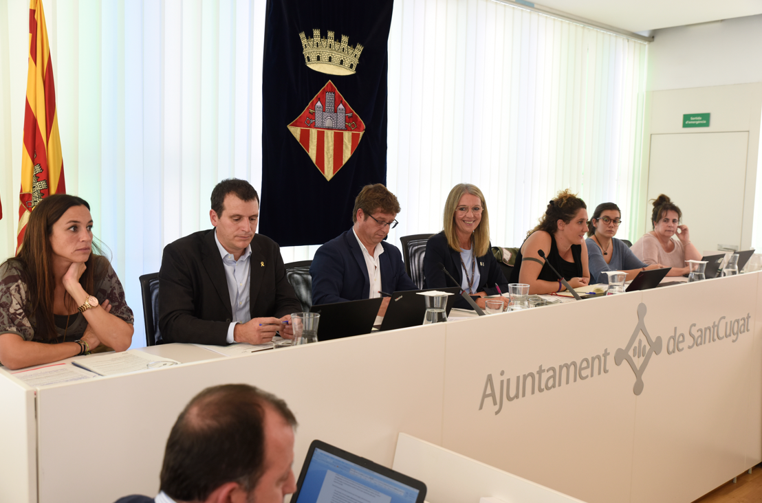 Els tinents d'alcalde del govern d'ERC-MES, PSC i CUP FOTO: Bernat Millet