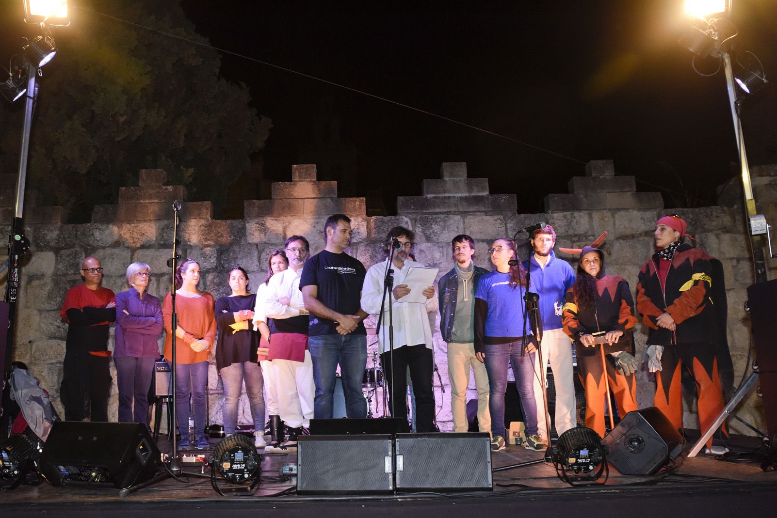 Manifest de la cordinadora d'entitats a la Festa de Tardor. FOTO: TOT